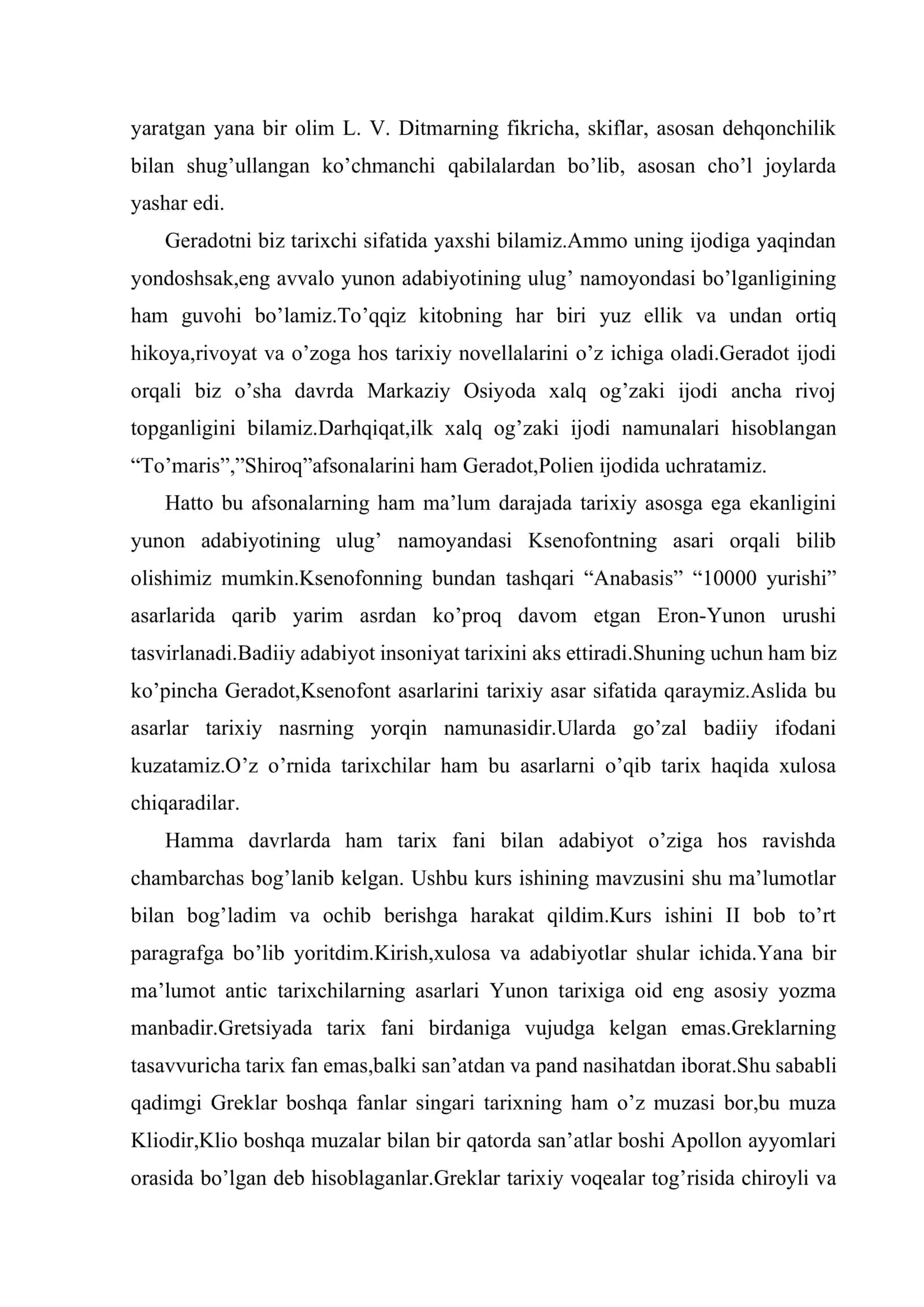 Qadimgi Yunoniston tarixnavisligi Ksenofont, Geradot, Fukidid tarixchilar asarlari 3