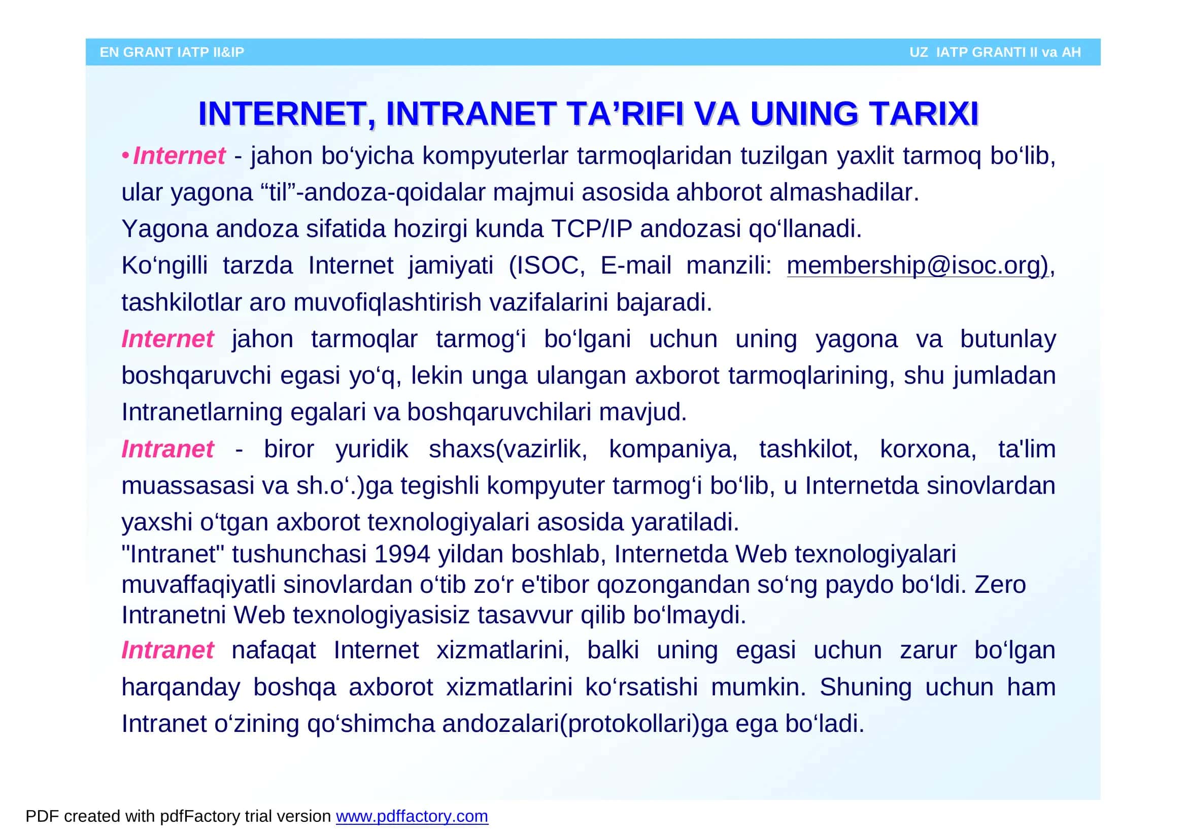 Internetning rivojlanishi 3