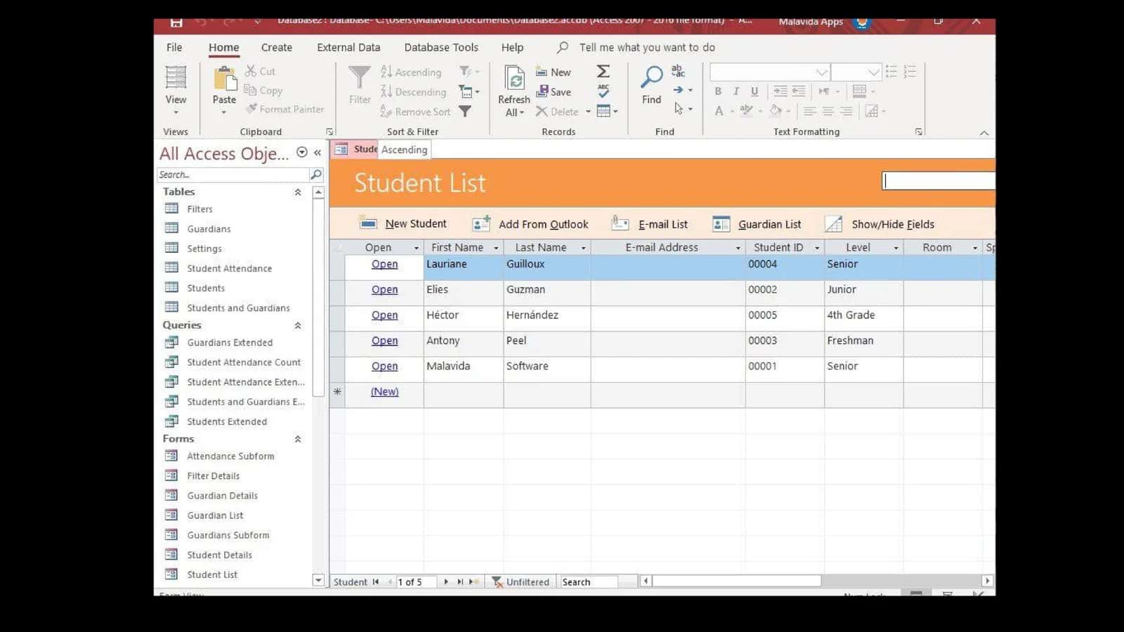 MS Access Dasturning asosiy elementlari 3