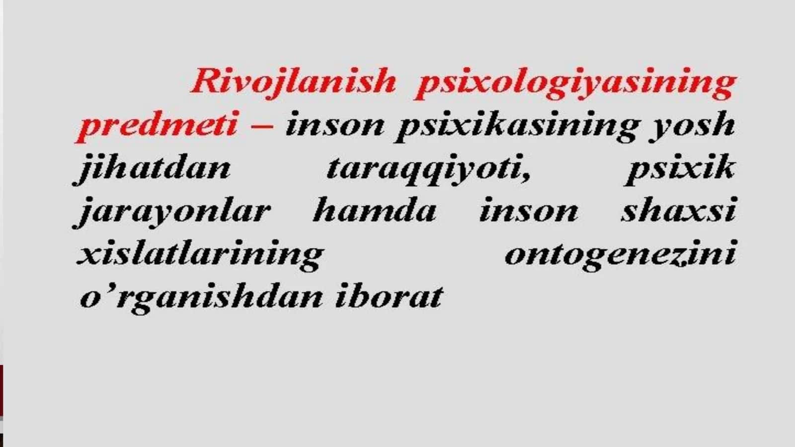 RIVOJLANISH PSIXOLOGIYASIDAN MUSTAQIL ISHI 3
