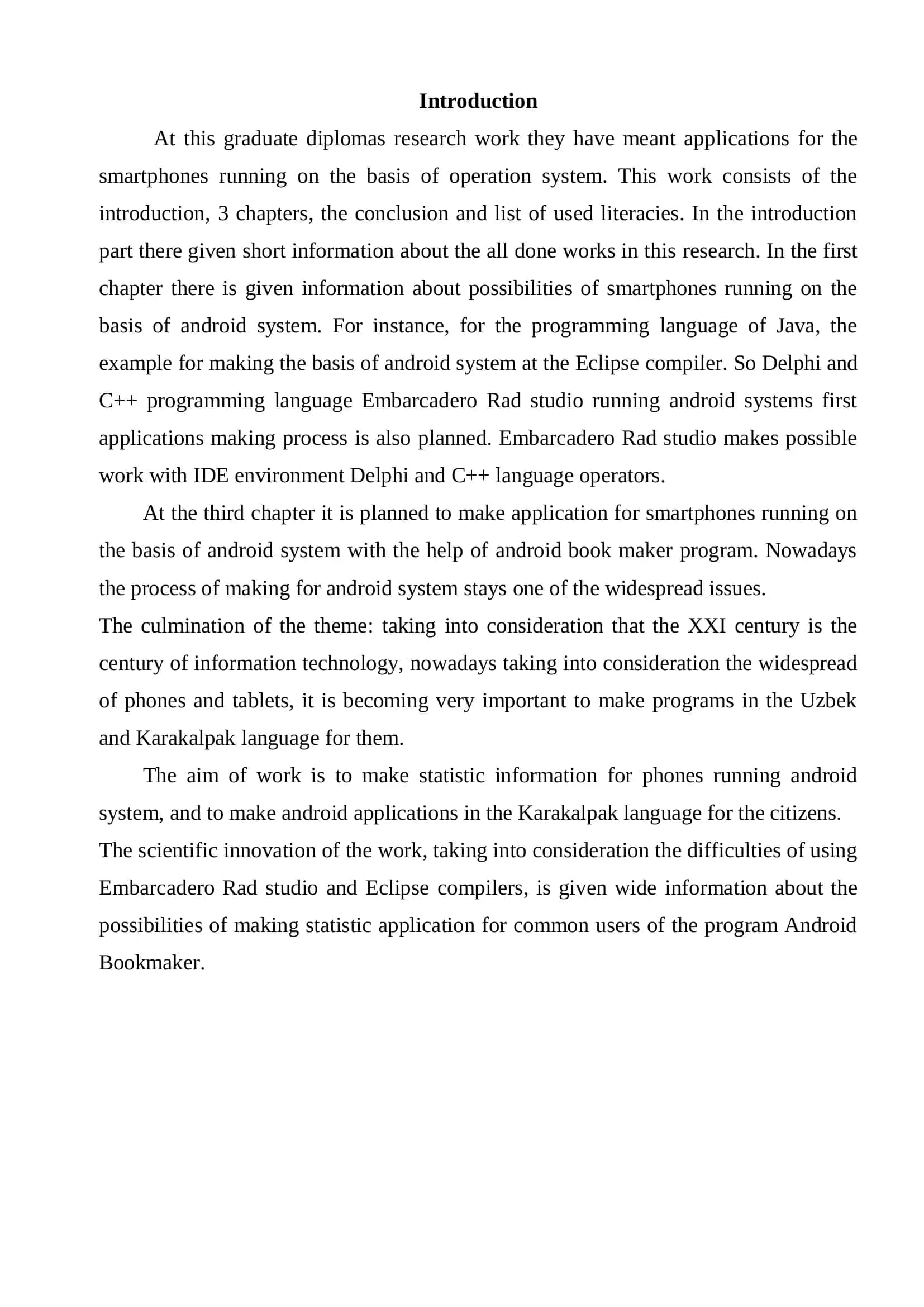 Application for smartphones running the Android operating system 3