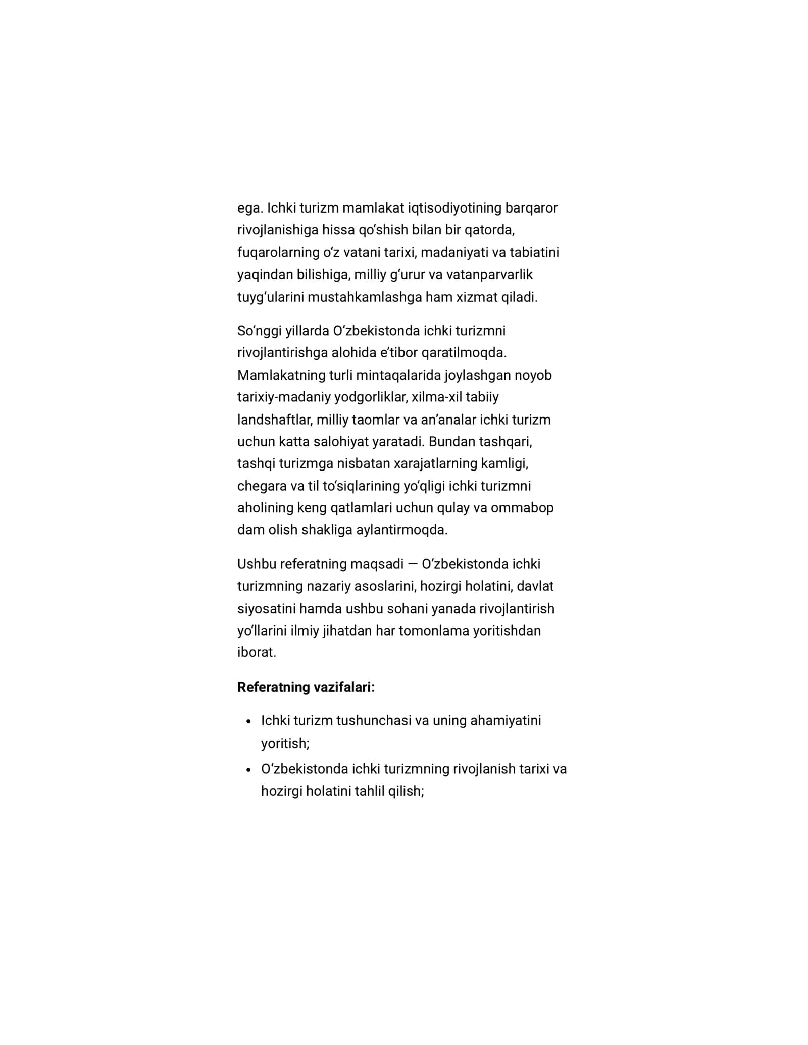 Referat Oʻzbekistonda ichki turizm 3