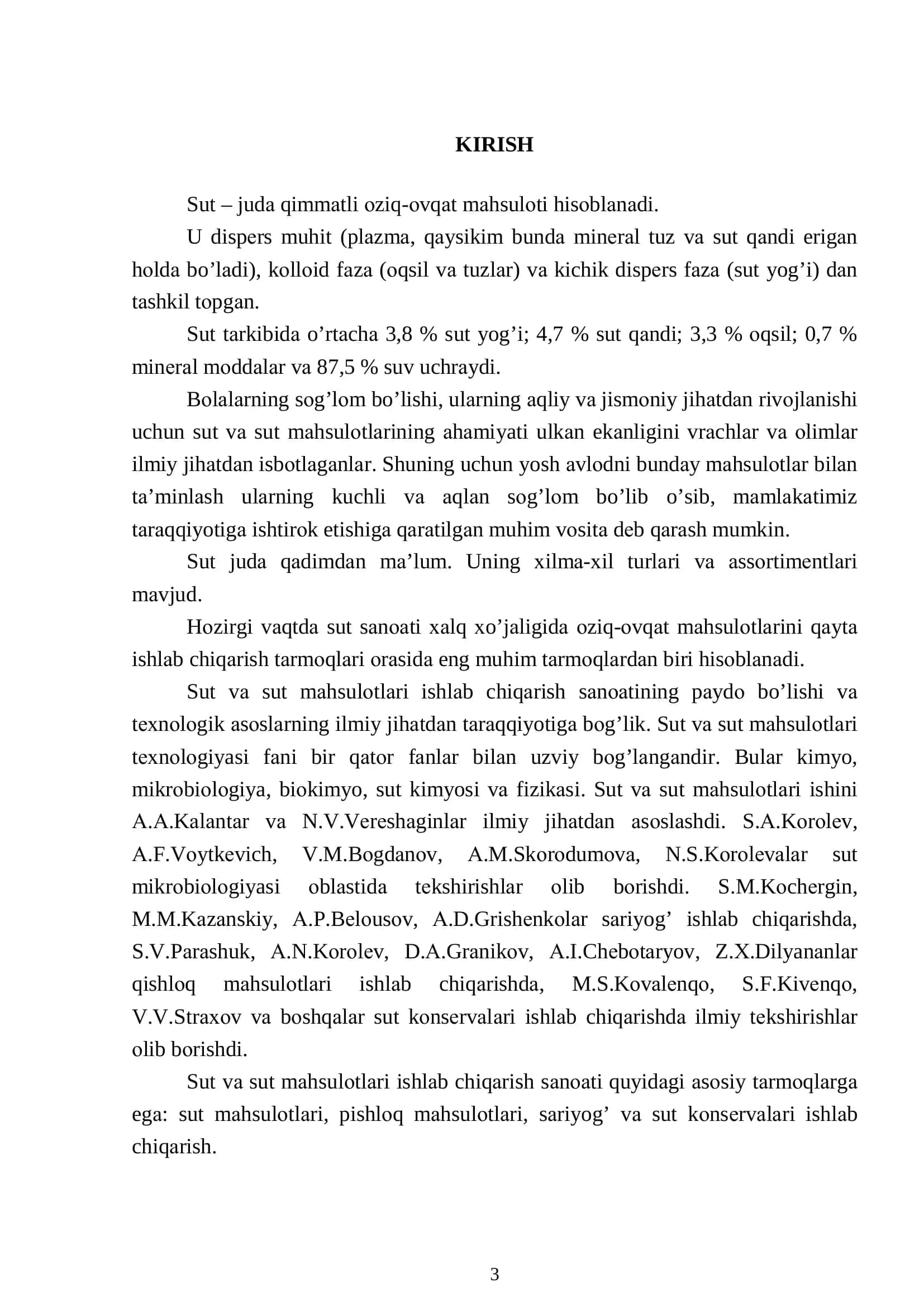 Sut qiyomi tayyorlash mini-tsexini loyihalash va xavfsizlik mezonlarini belgilash 3