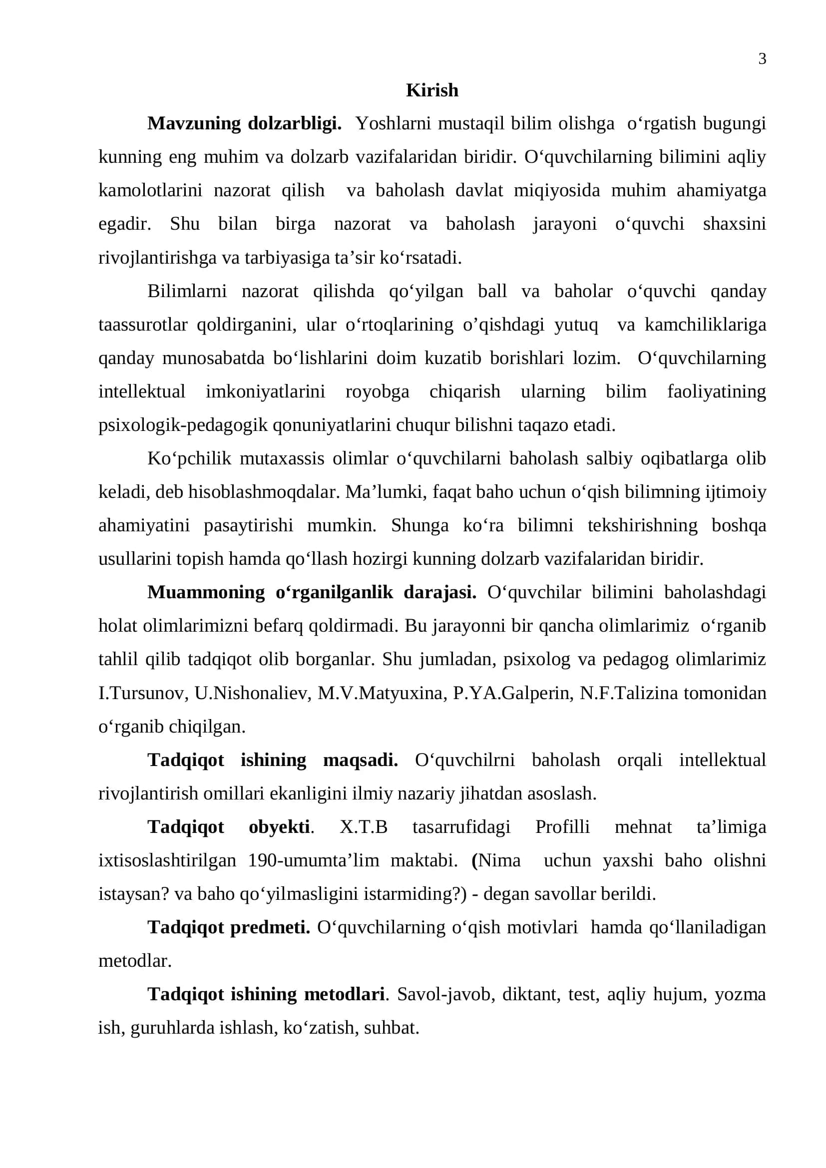 Baholash tizimi – o’quvchilarni intellektual rivojlantirishda rag’batlantiruvchi omil sifatida 3