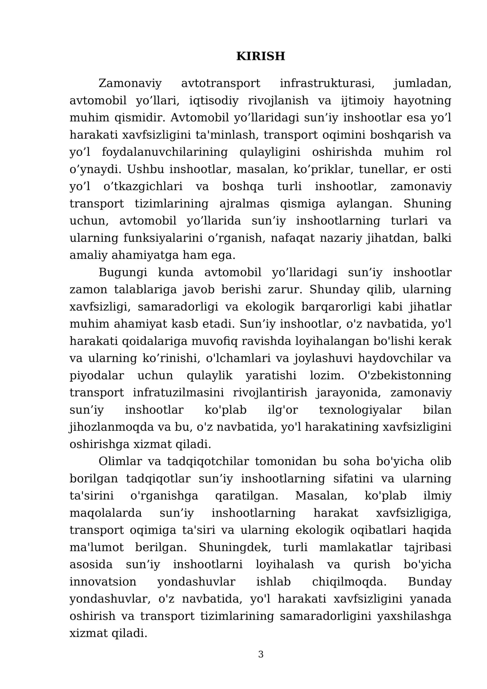 Avtomobil yo’llaridagi zamonaviy sun’iy inshootlar turlari 3