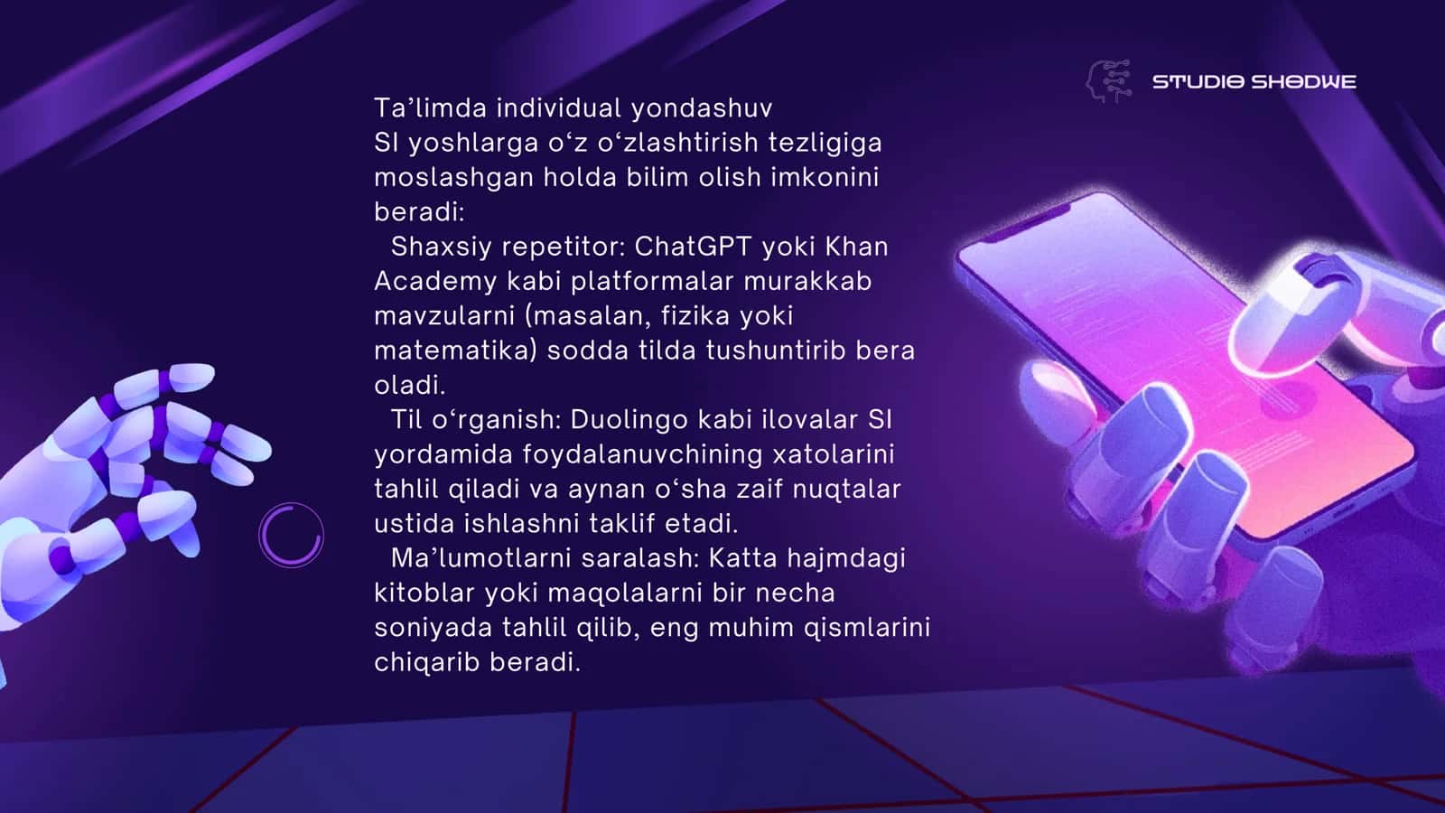 SUN'IY INTELEKTNI YOSHLAR UCHUN FOYDALARI 3