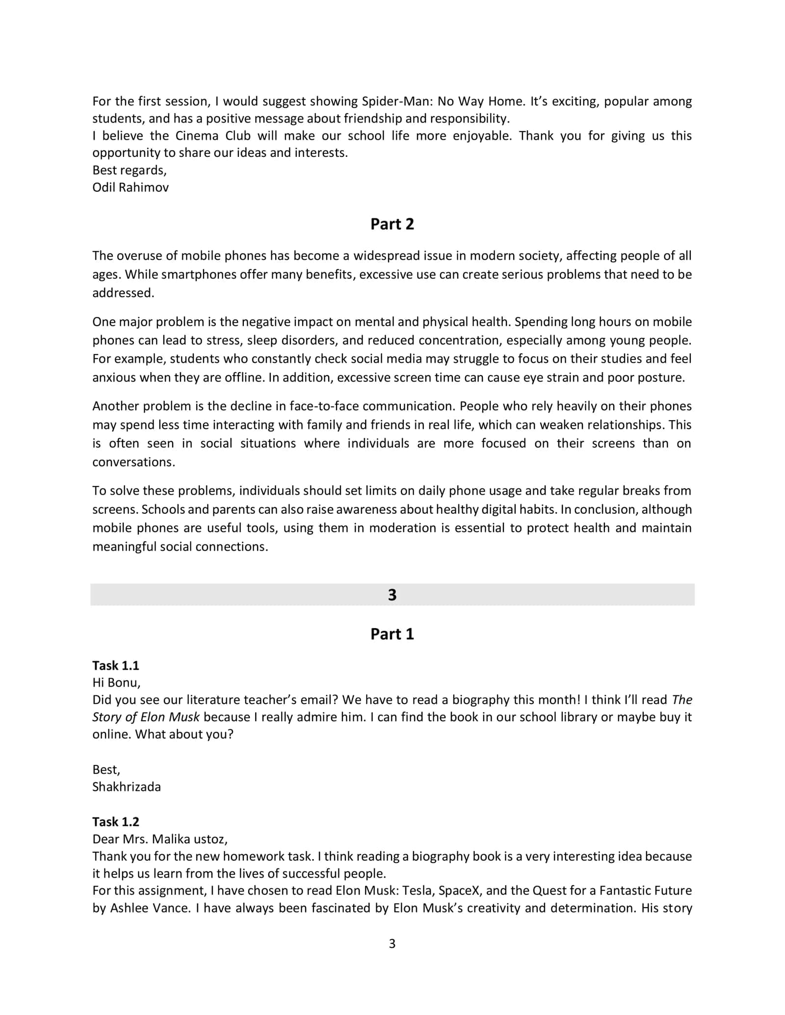 Multilevel Master Writing 3