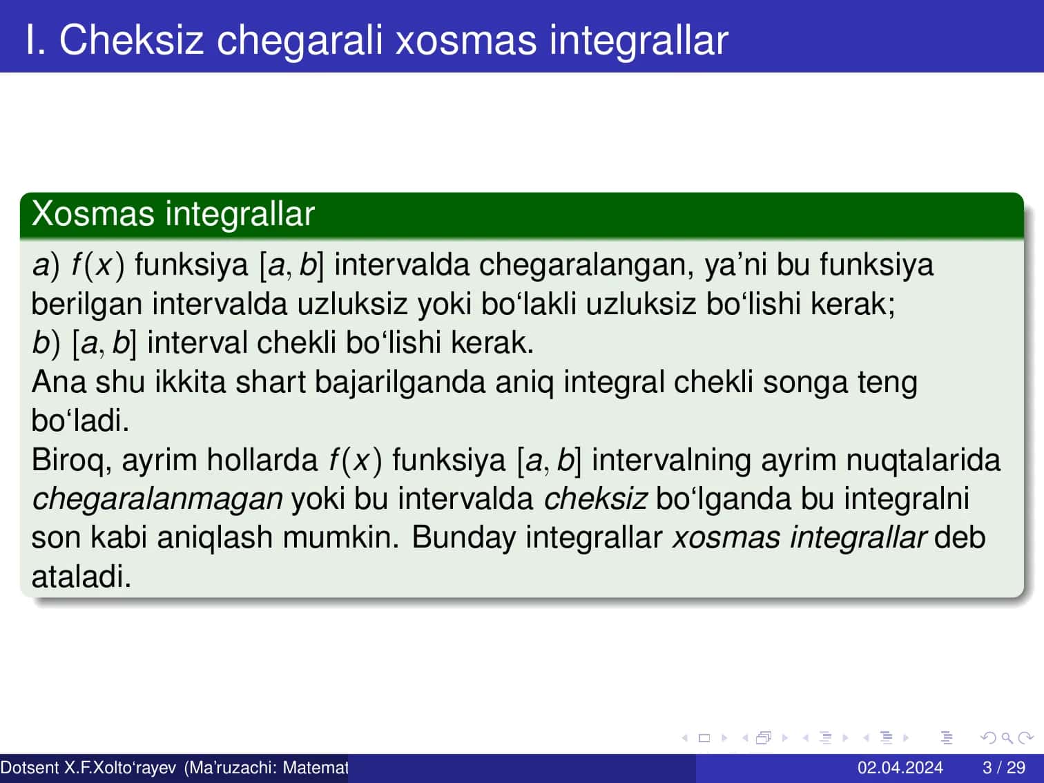 XOSMAS INTEGRALLAR 3