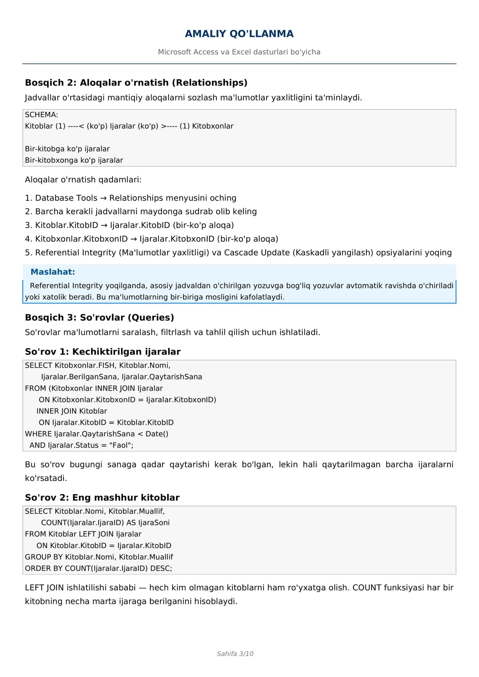 Access_Excel_Amaliy_Qollanma 3