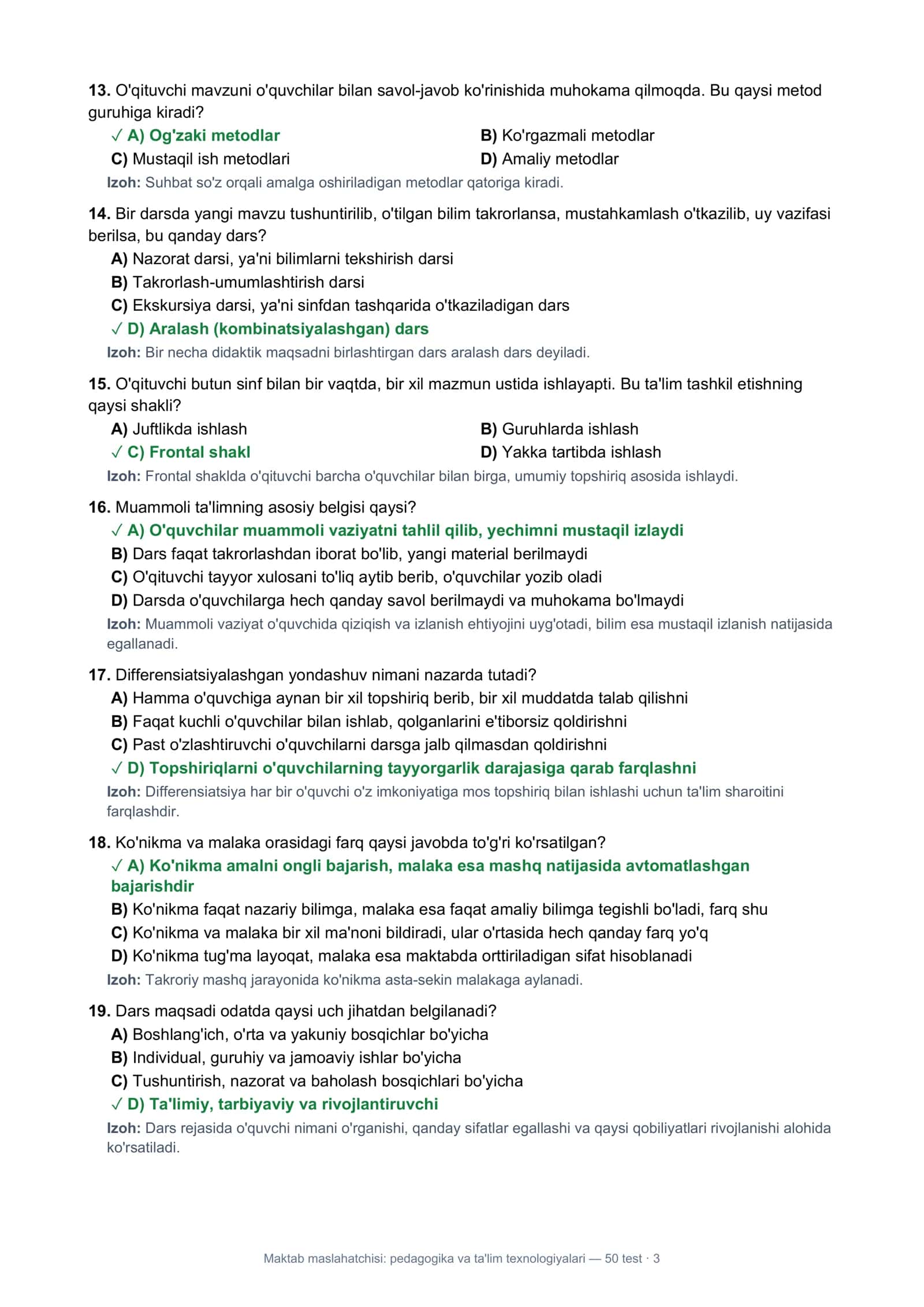 Maktab maslahatchisi: Pedagogika asoslari va zamonaviy ta'lim texnologiyalari 3