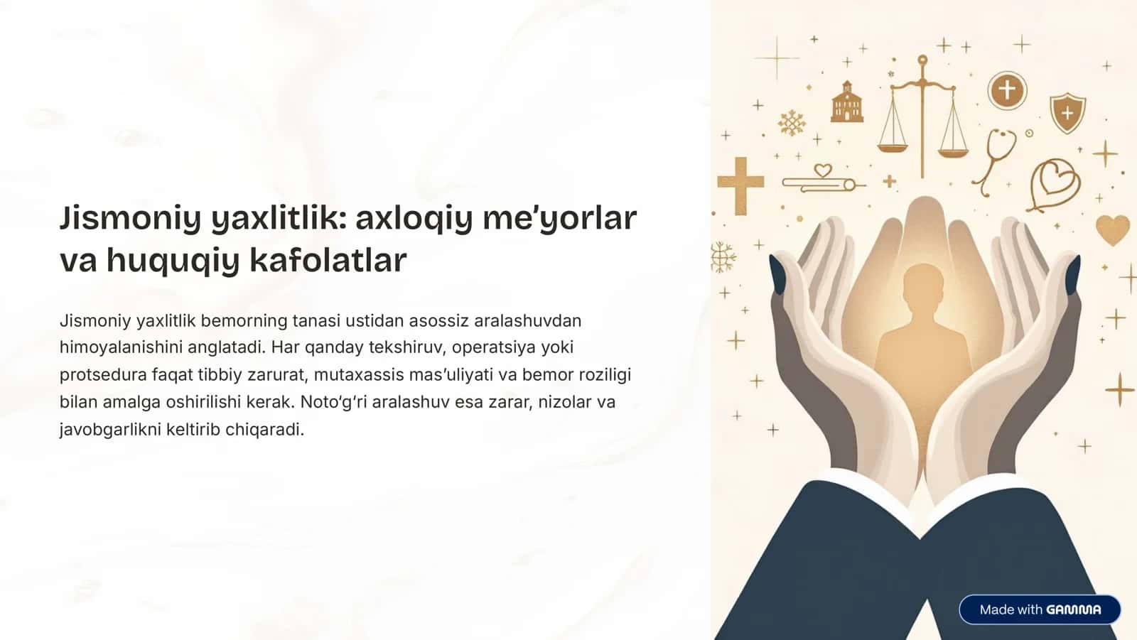 Bemor jismoniy va ruhiy yaxlitligining axloqiy-huquqiy muammolari 3