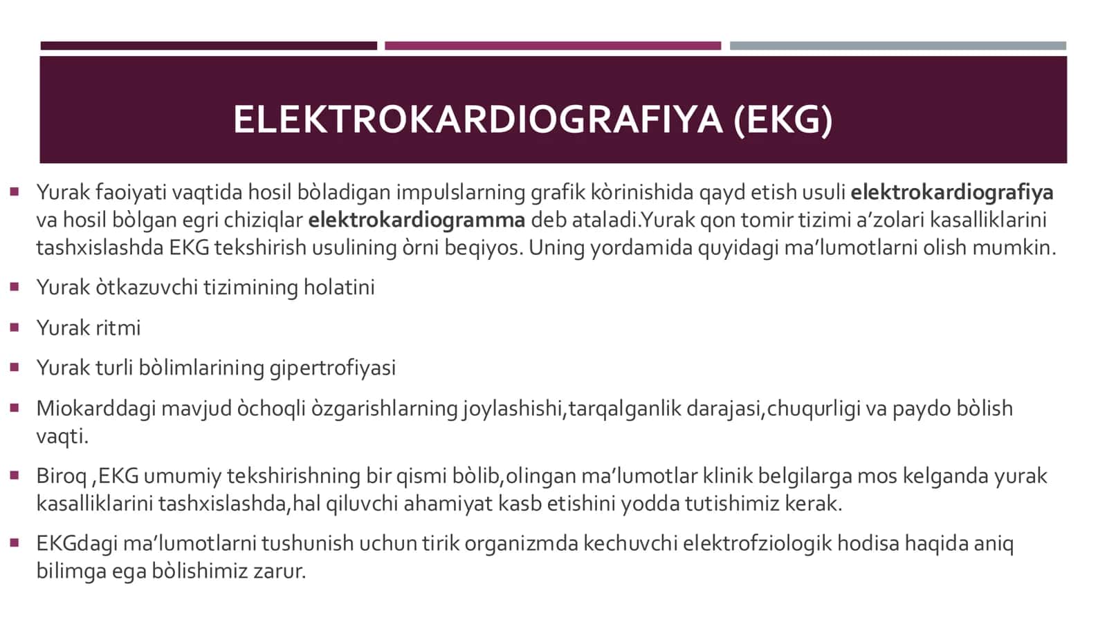 ELEKTROKARDIOGRAFIYA (EKG) 3