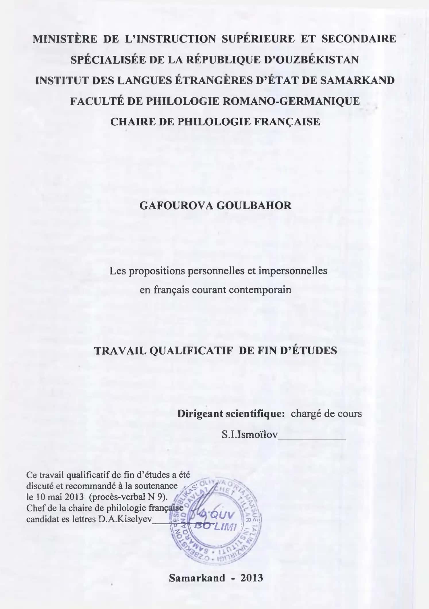 FRANSUZ SO’ZLASHUV TILIDA SHAXSLI VA SHAXSSIZ GAPLAR 3