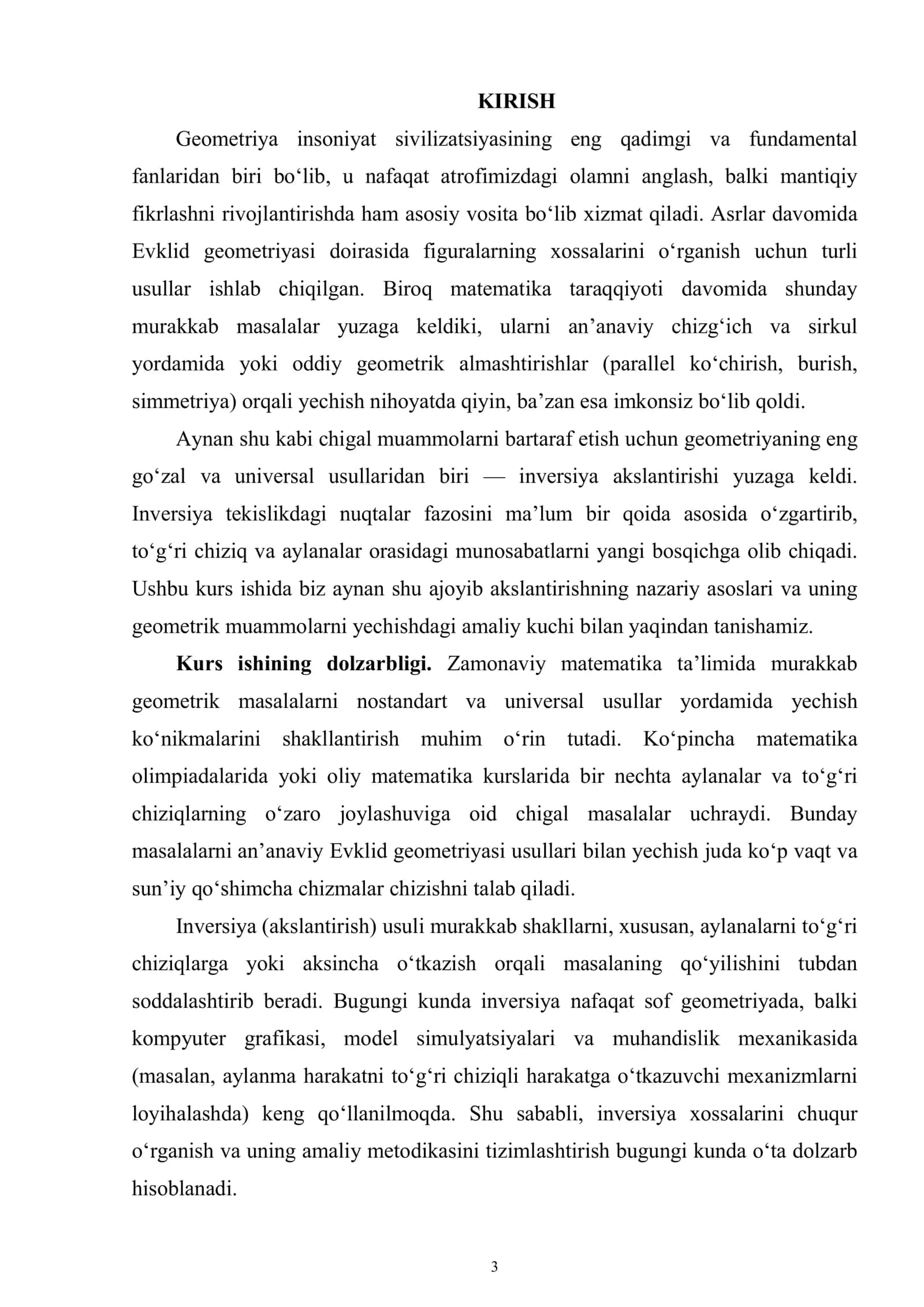 Inversiya va uning tadbiqlari 3