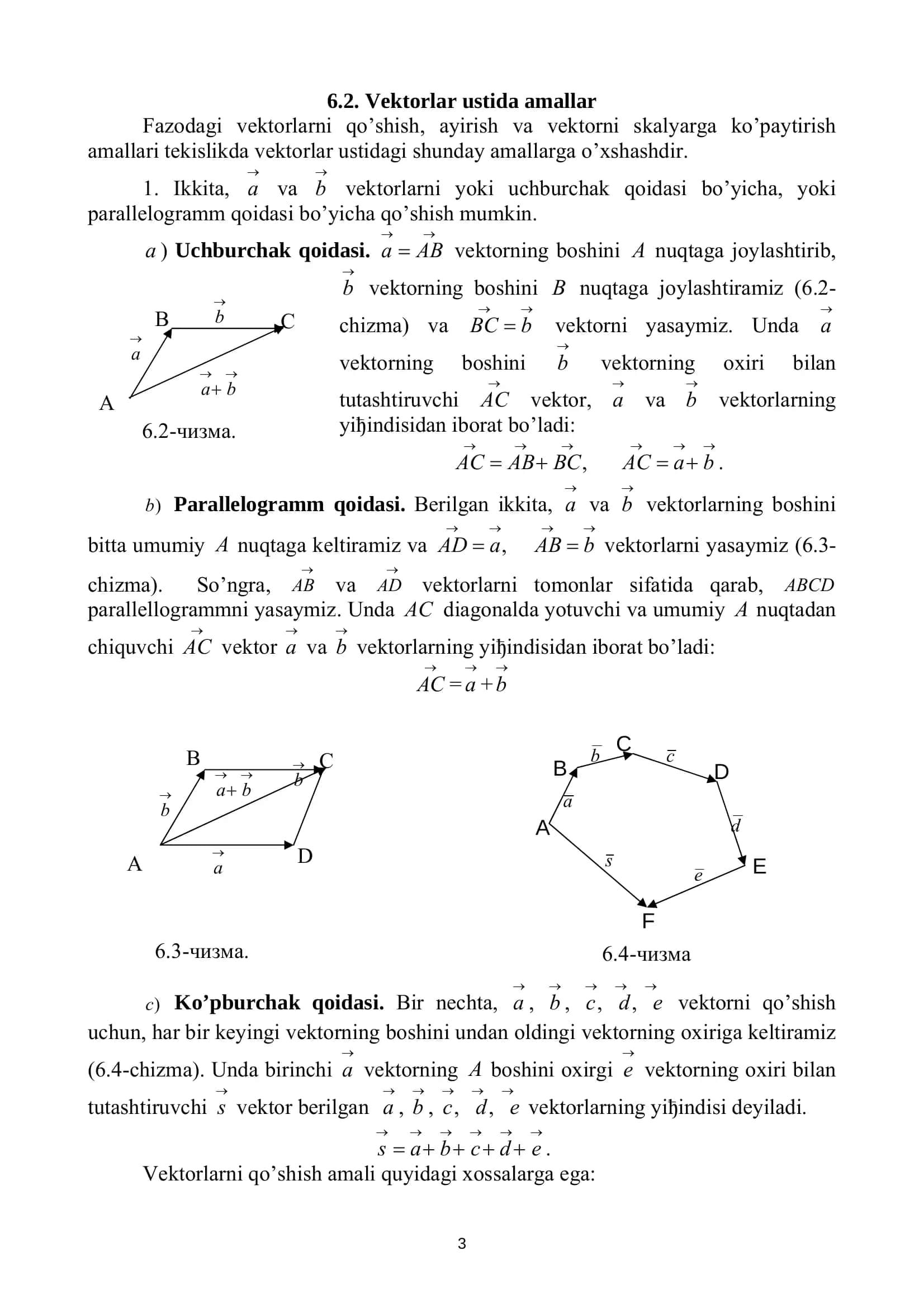 Vektorlar va vektorlar ustida amallar (PDF ma’ruza) 3
