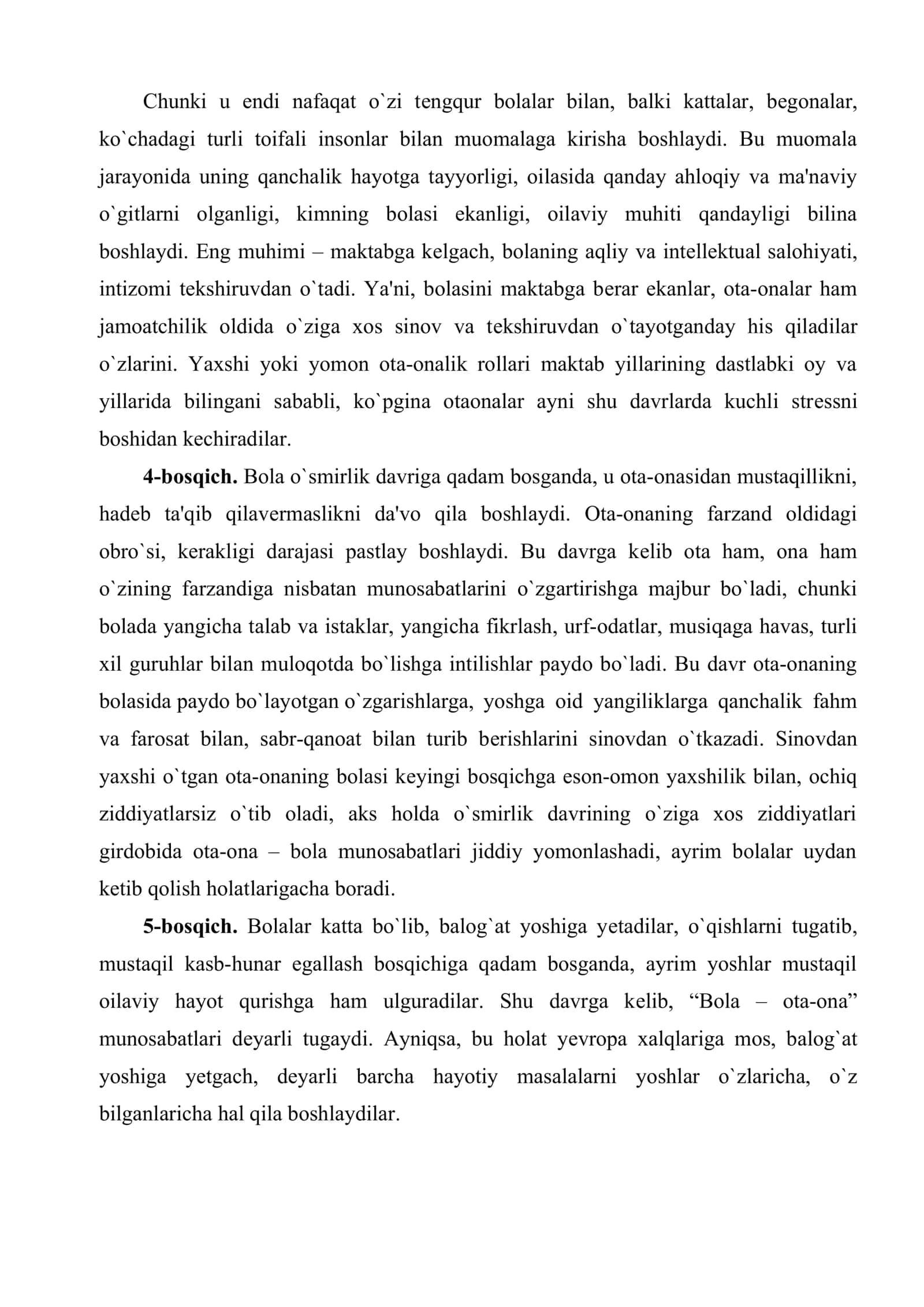 Oilaviy maslahat psixologik maslahat yordamining ko`rinishlaridan biri sifatida 3