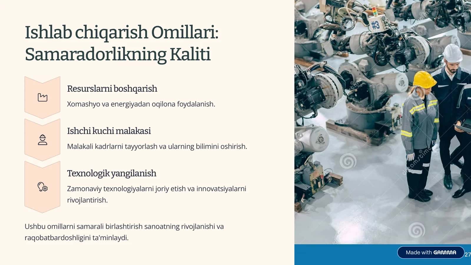 Sanoat: Qaysi omil ustuvor? 3
