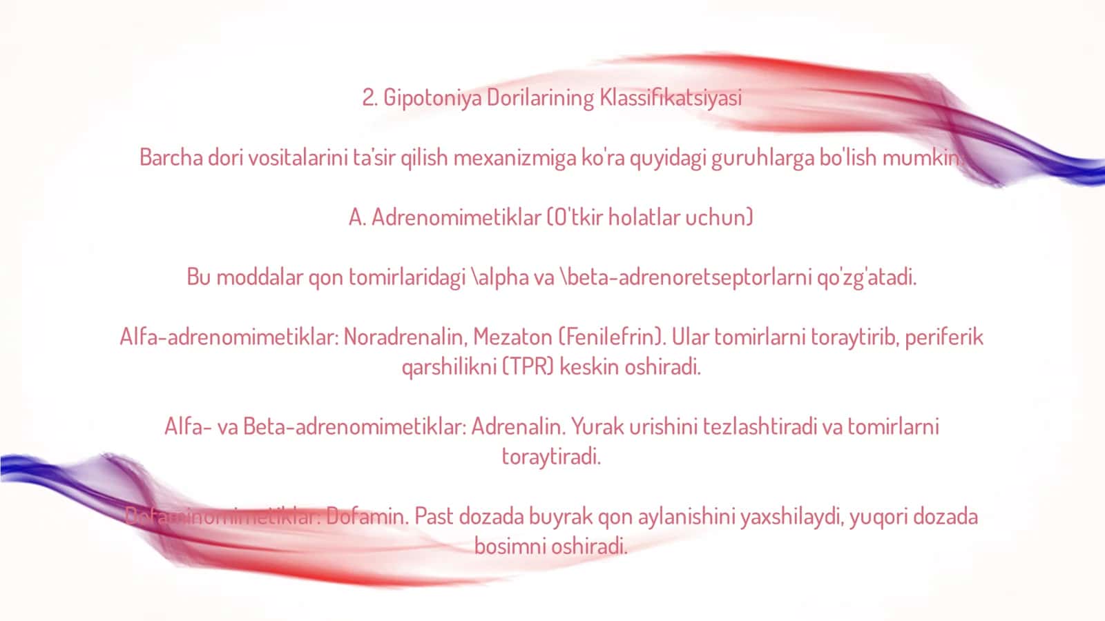 Gipotoniyada ishlatiladigan dori vositalari 3