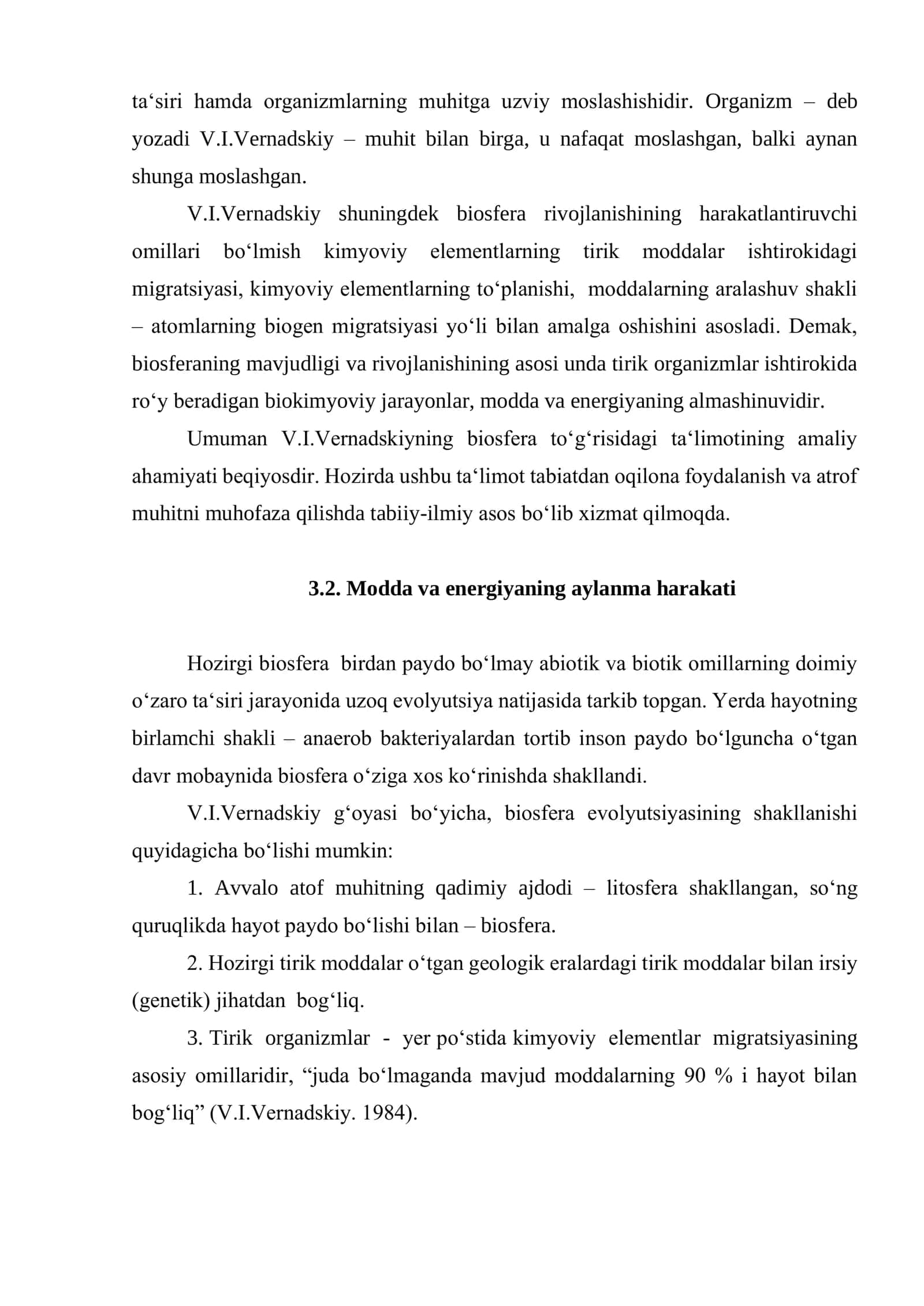 BIOSFERA TO‘G‘RISDAGI TA‘LIMOT: MAZMUN, MOHIYAT VA AHAMIYAT 3
