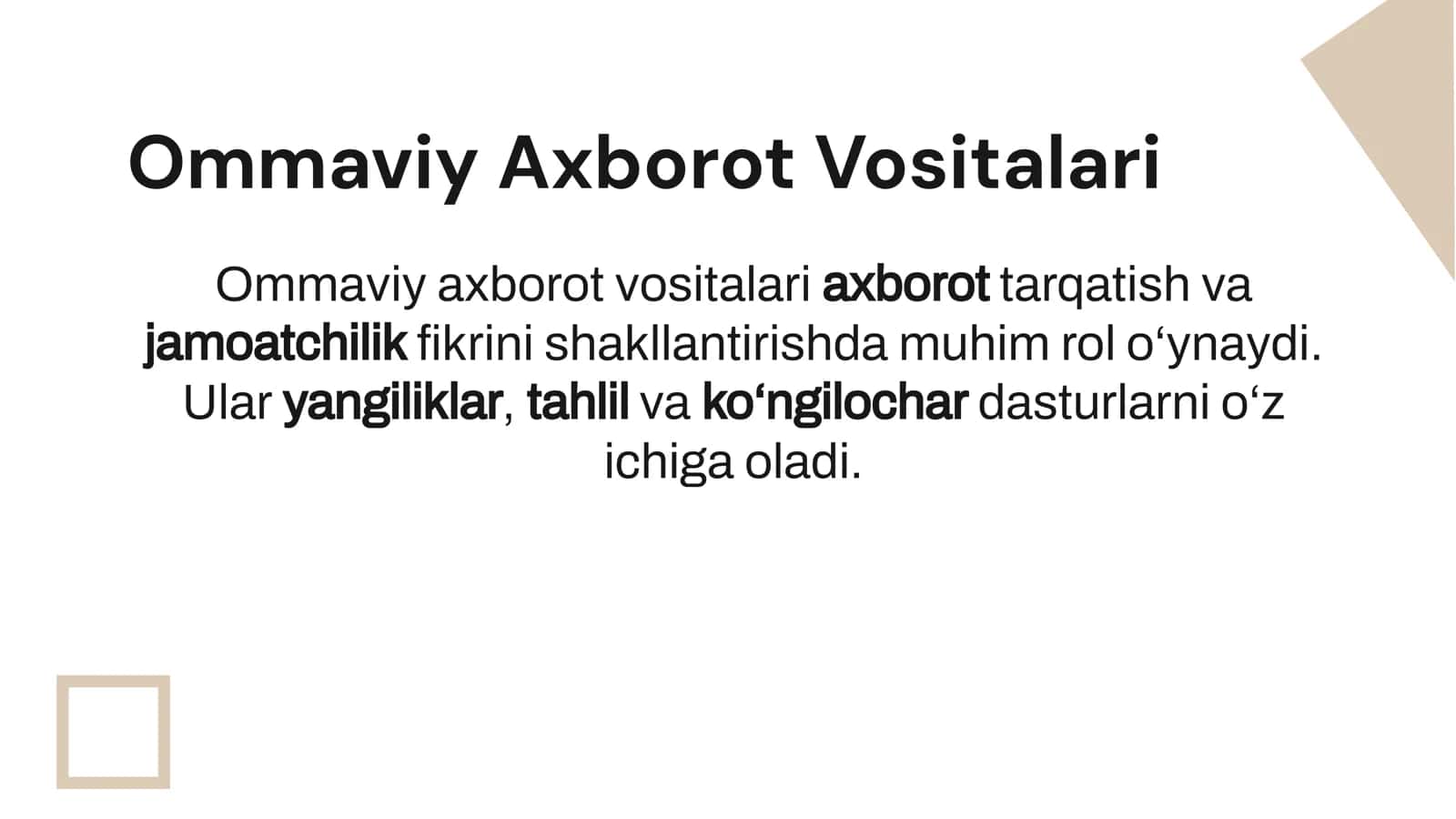 Ommaviy Axborot Vositalari 3