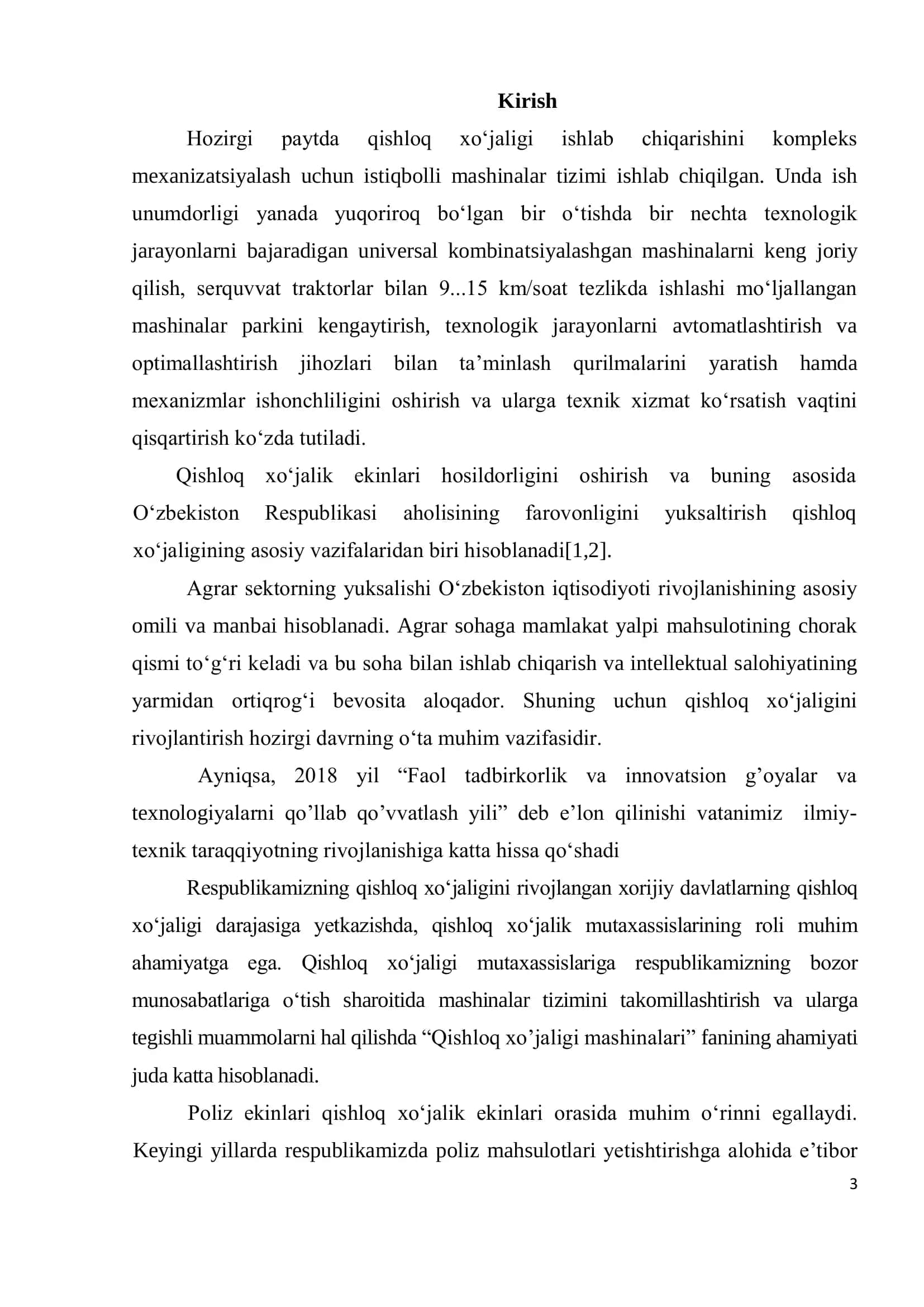 Takomillashgan chopiq mashinasi yordamida poliz ekinlariga ishlov berishni mexanizatsiyalashtirish 3