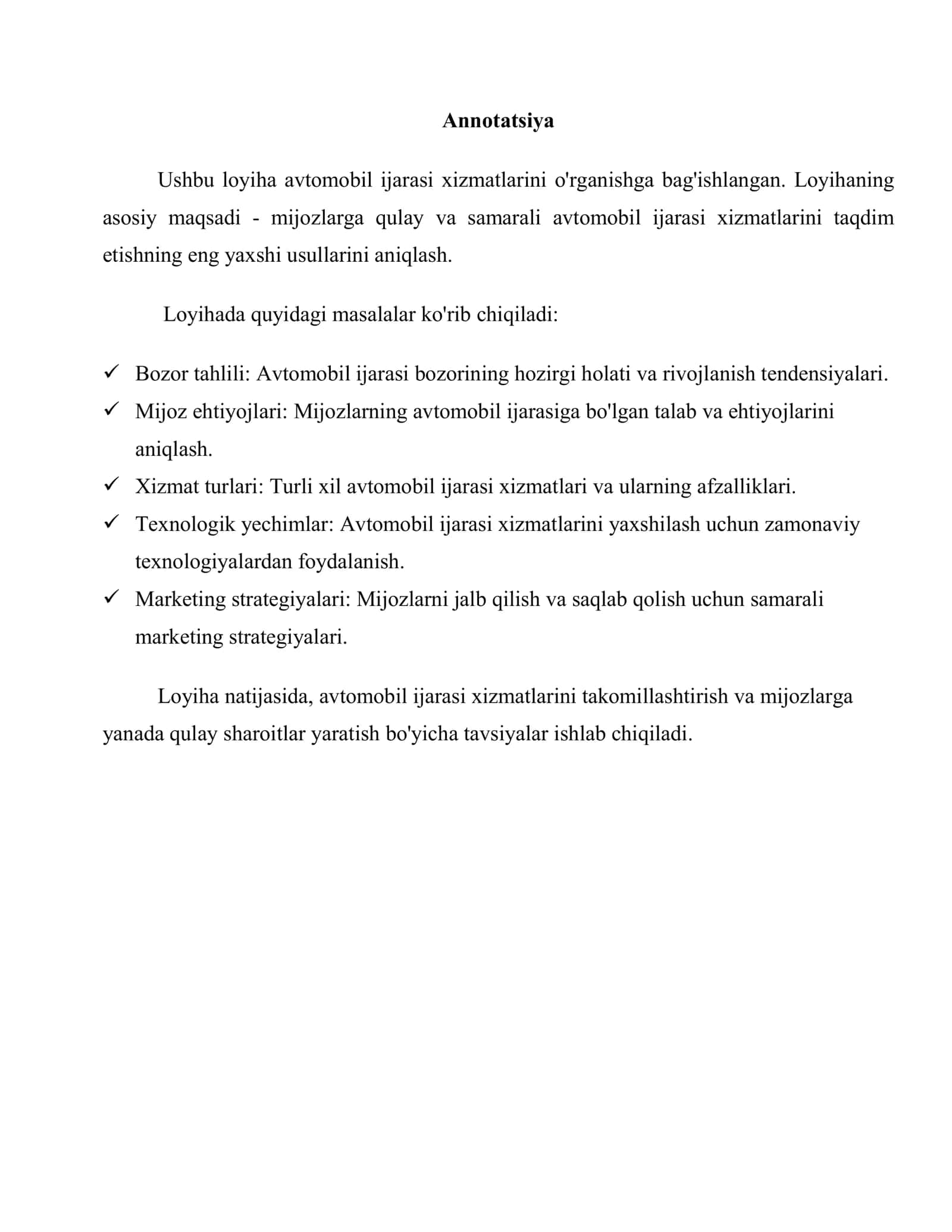 “Rent a car” web-saytini ishlab chiqish 3