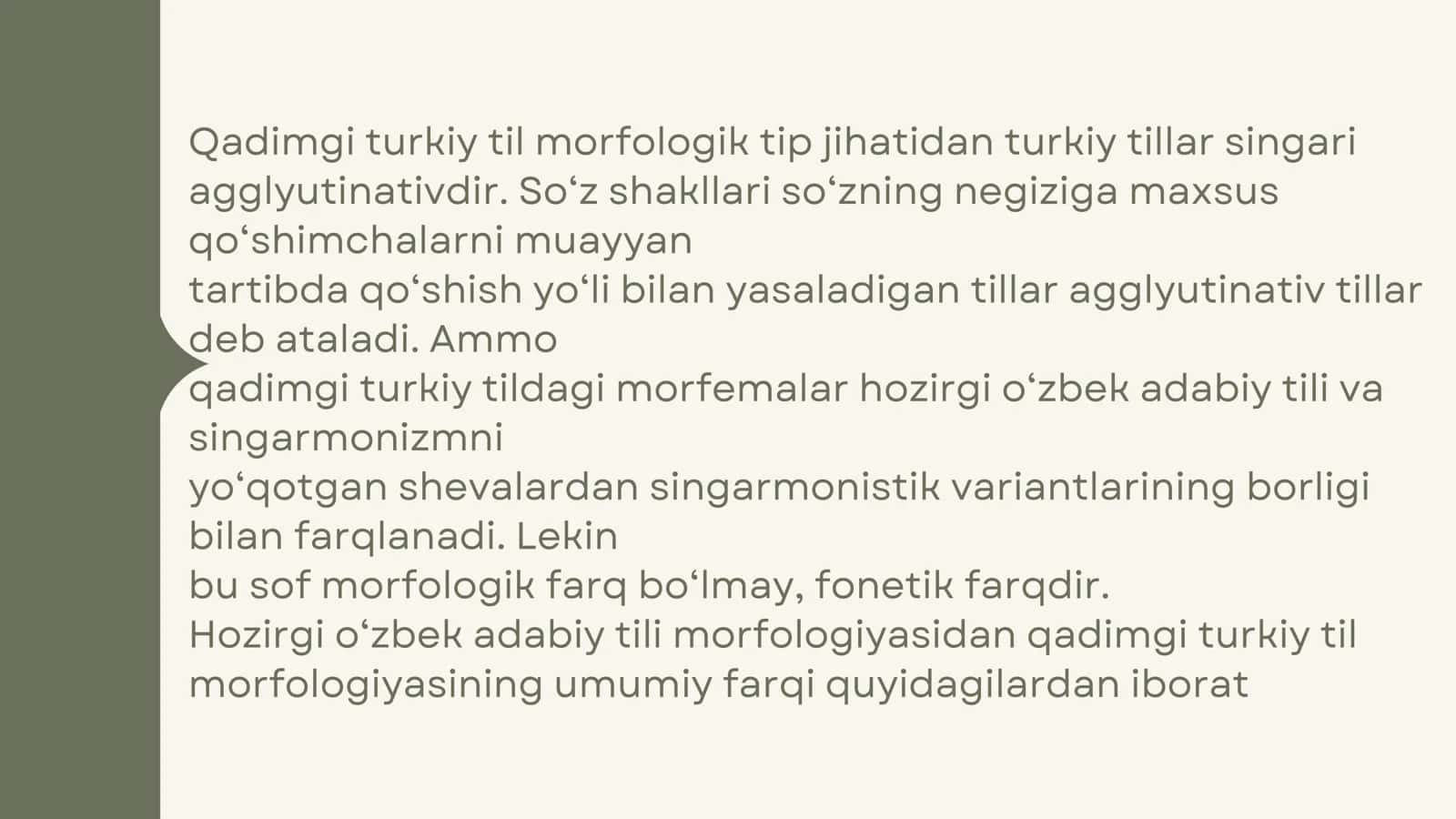 Qadimgi turkiy tilda mustaqil soʻz turkumlari 3