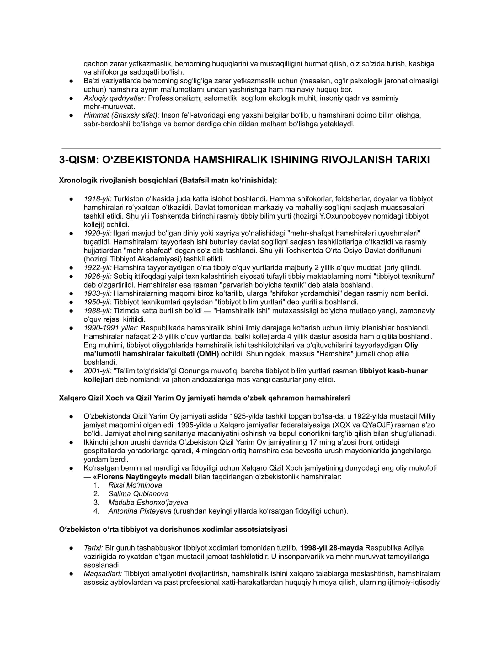 1-QISM: BIOETIKA VA TIBBIY DEONTOLOGIYA ASOSLARI (YANA HAM KENGAYTIRILGAN) 3