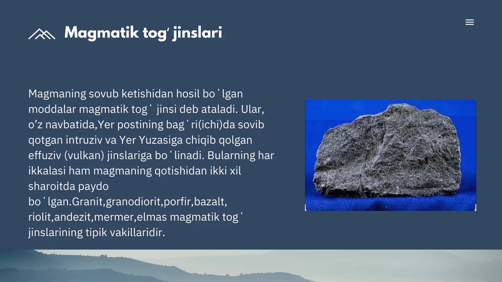 Tog jinslari 3