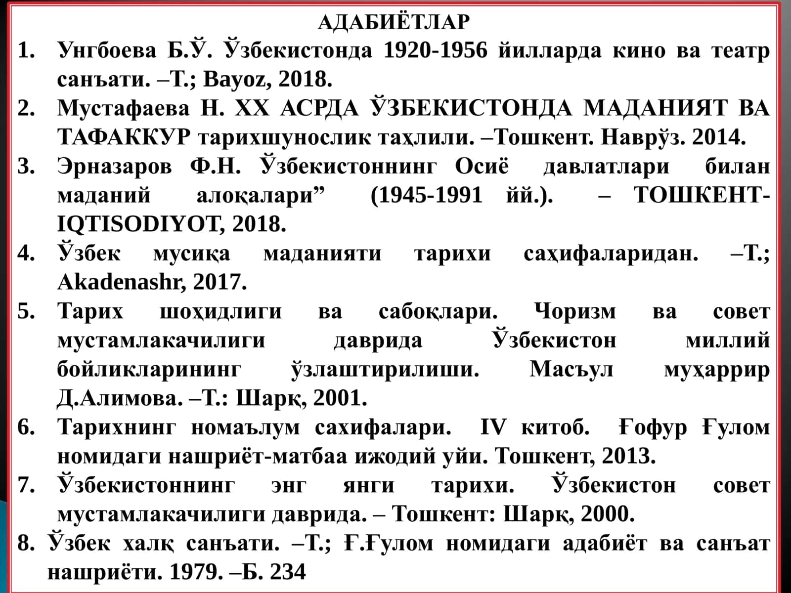 СОВЕТ МУСТАБИД ТУЗУМИ ДАВРИДА ЎЗБЕКИСТОНДА МАДАНИЯТ ВА САНЪАТ 3
