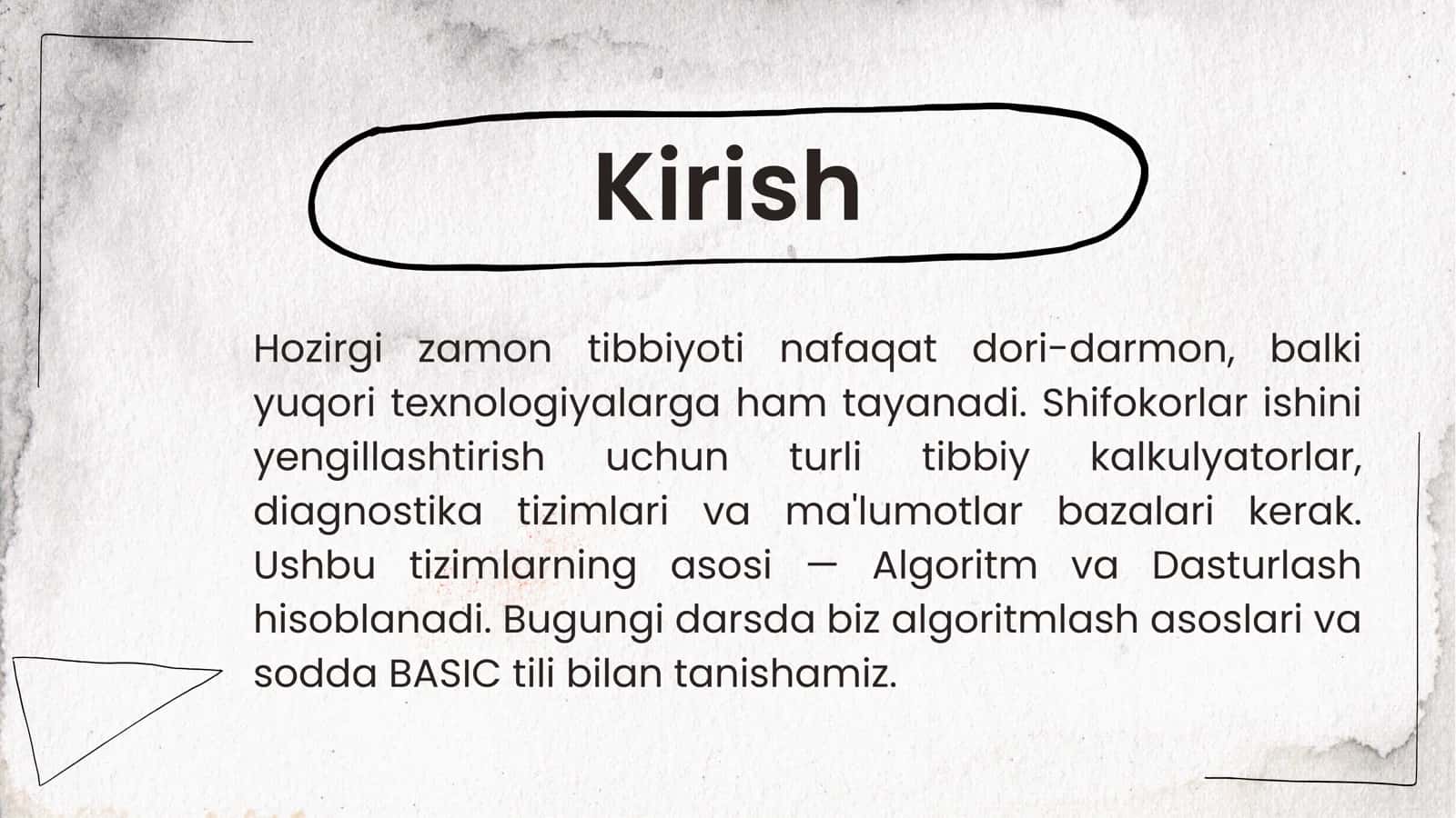 Masalalarning algoritmini tuzish va shu algoritm asosida Basic dasturlash tilida dastur tuzish. 3