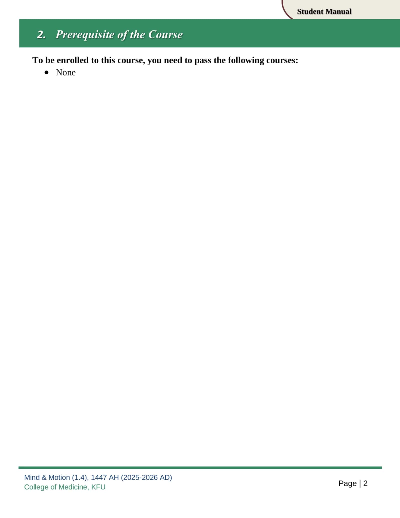 Mind & Motion (1.4) Student Manual 3