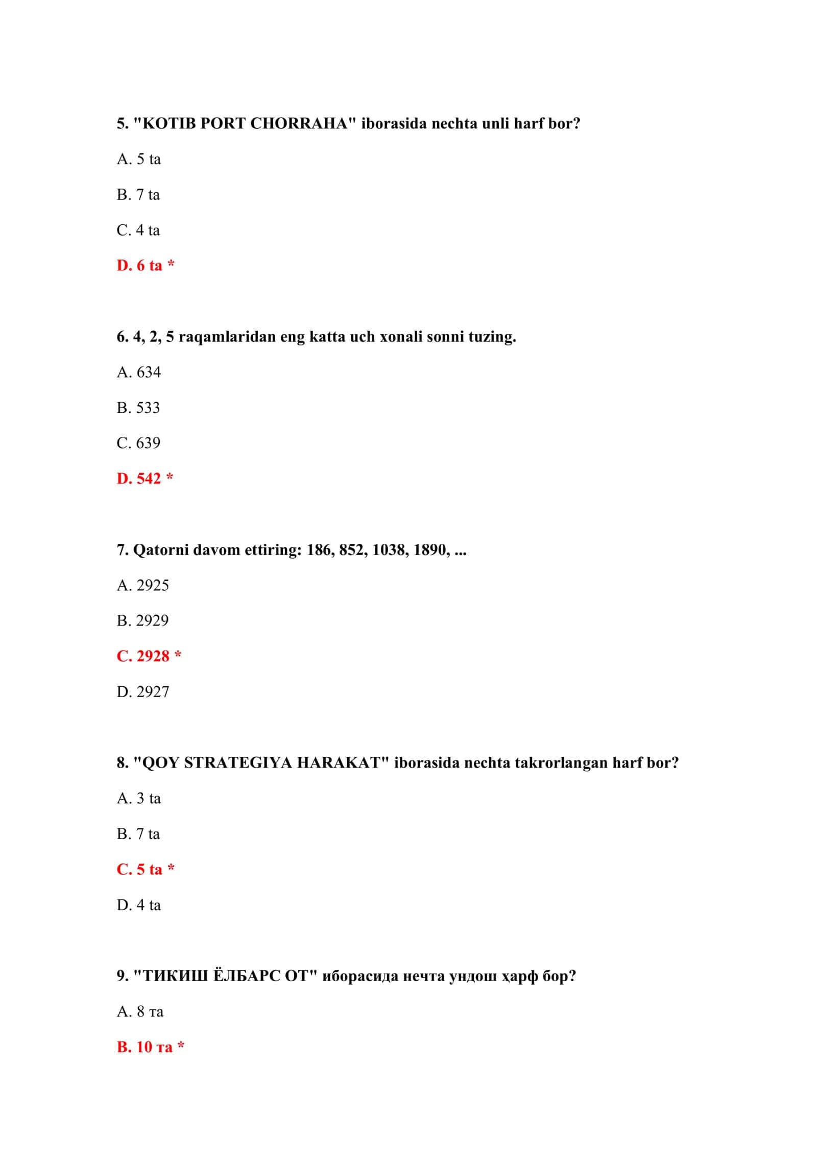 BOJXONA AKADEMIYASI TEST BAZASI 3