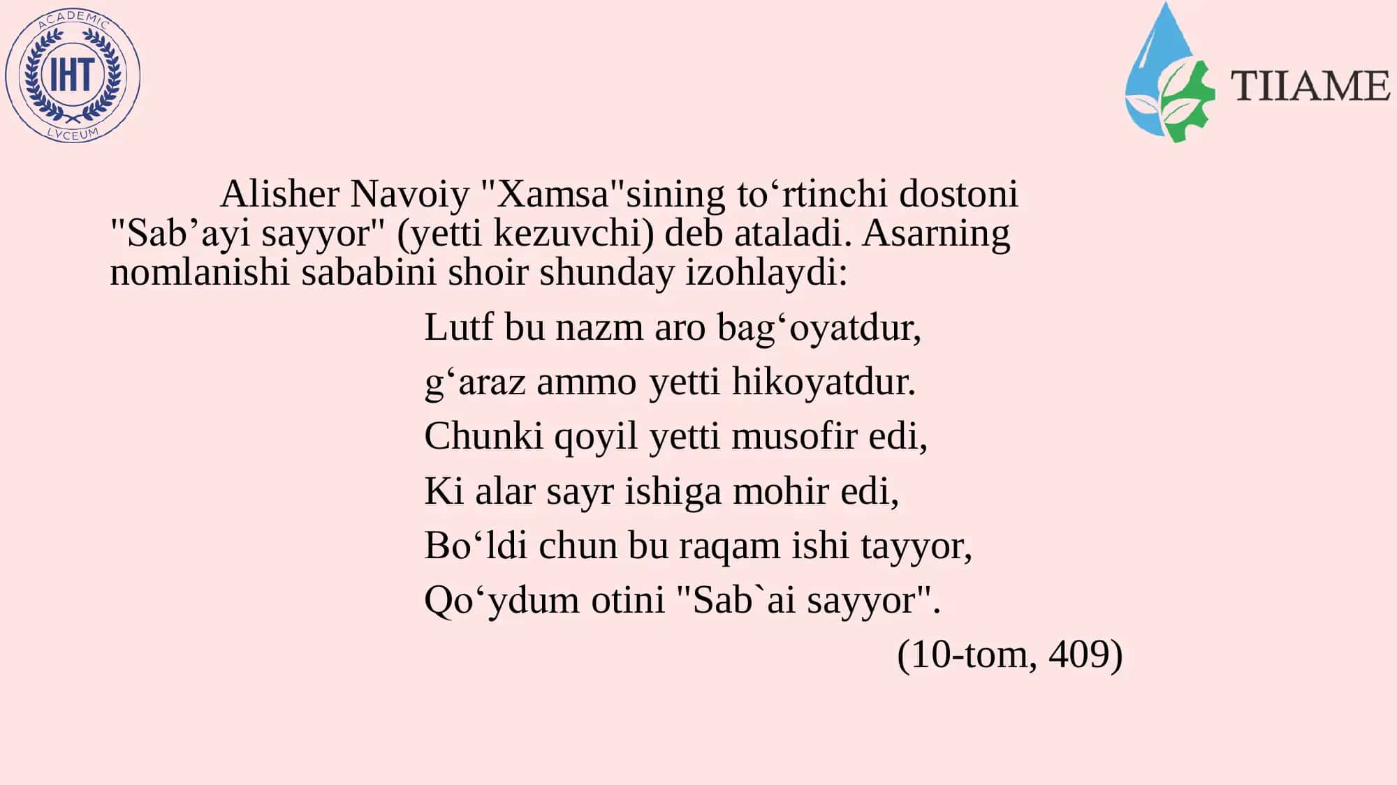 Sab‘ayi sayyor"dostoni 3