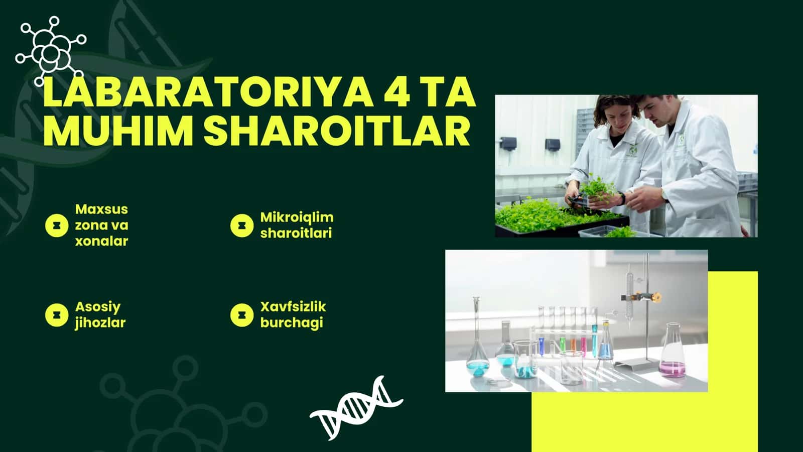 Labaratoriya shart-sharoitlari bilan tanishish, ekologik biotexnologiya laboratoriyasi 3