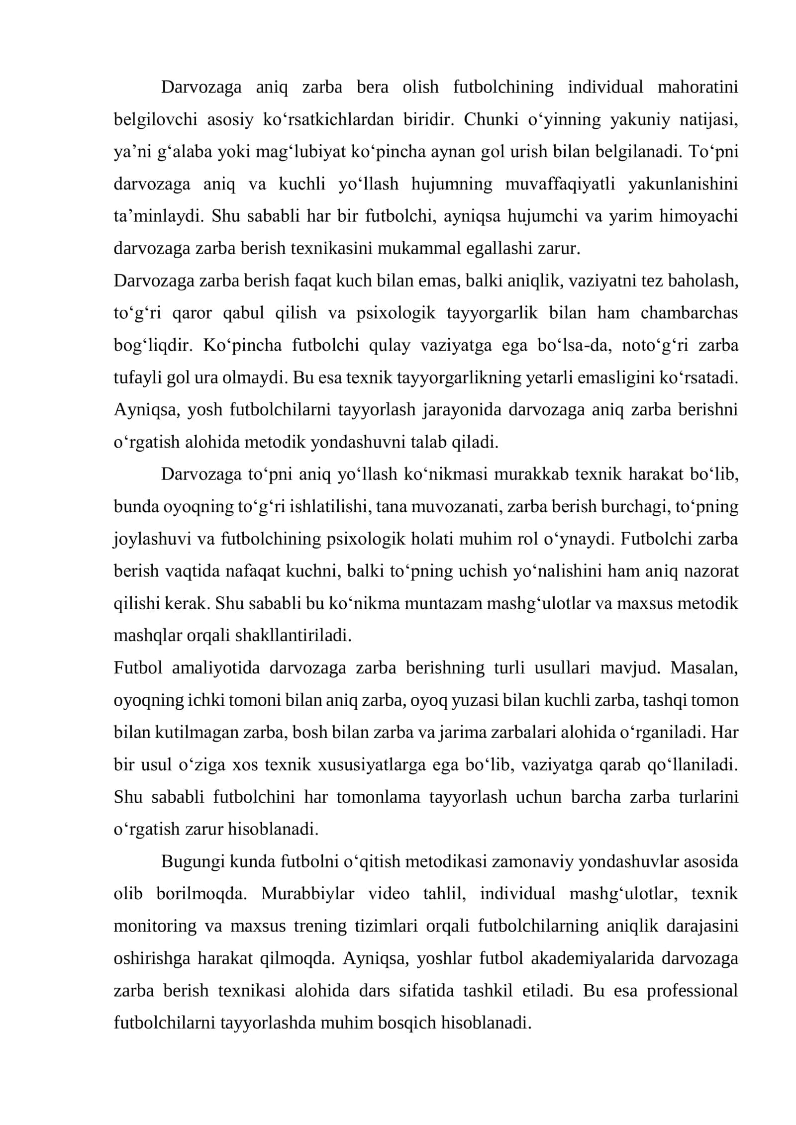 FUTBOL O‘YINIDA DARVOZAGA TO‘PNI ANIQ YO‘LLASHNI O‘RGATISH 3