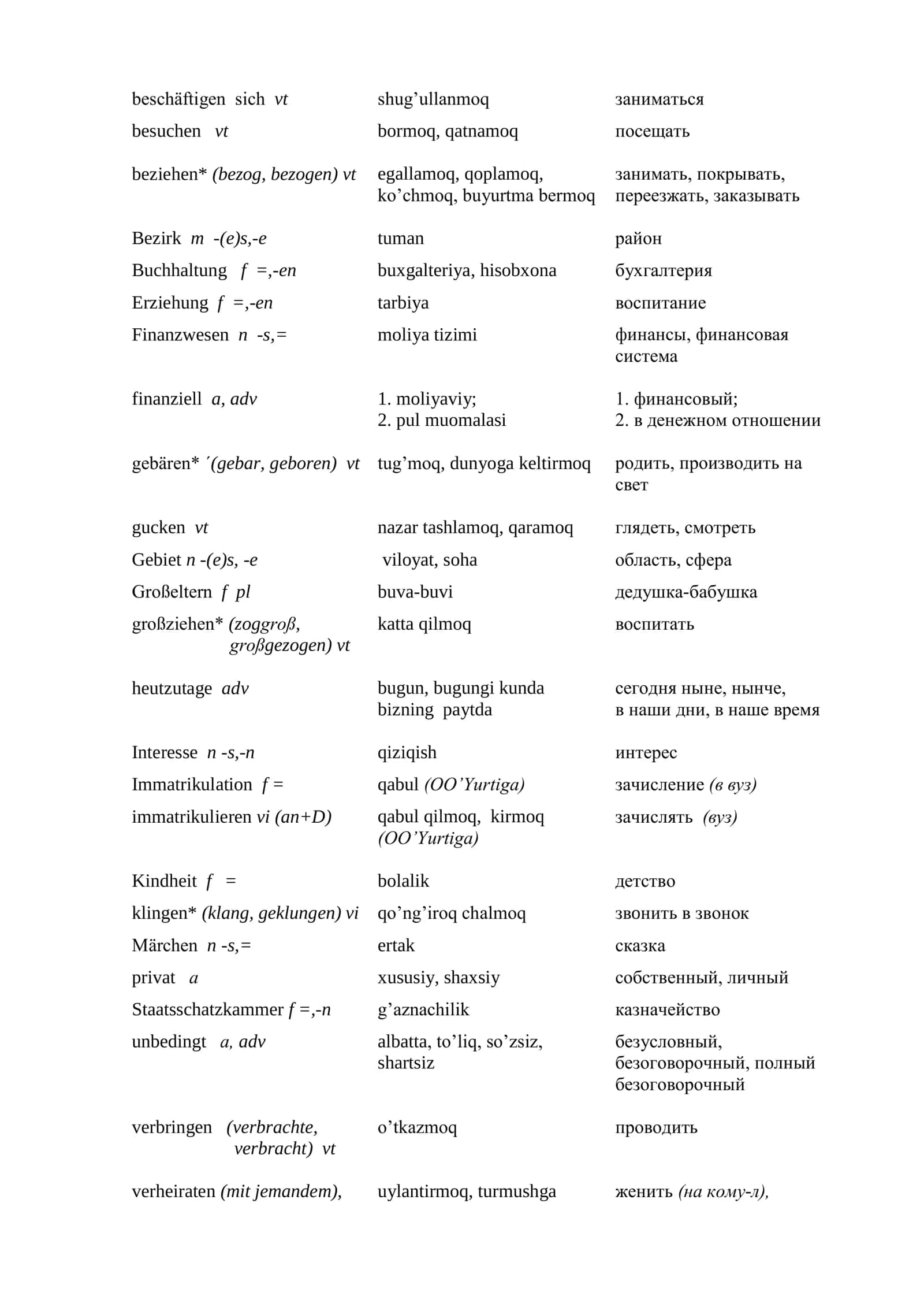 Wortschatz 3