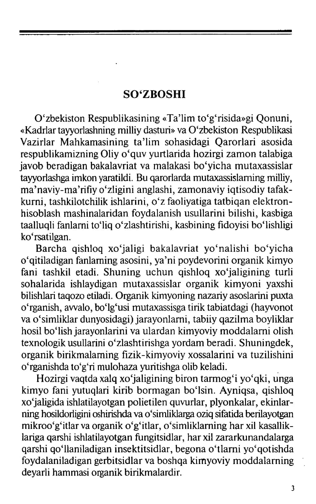 ORGANIK KIMYO 3
