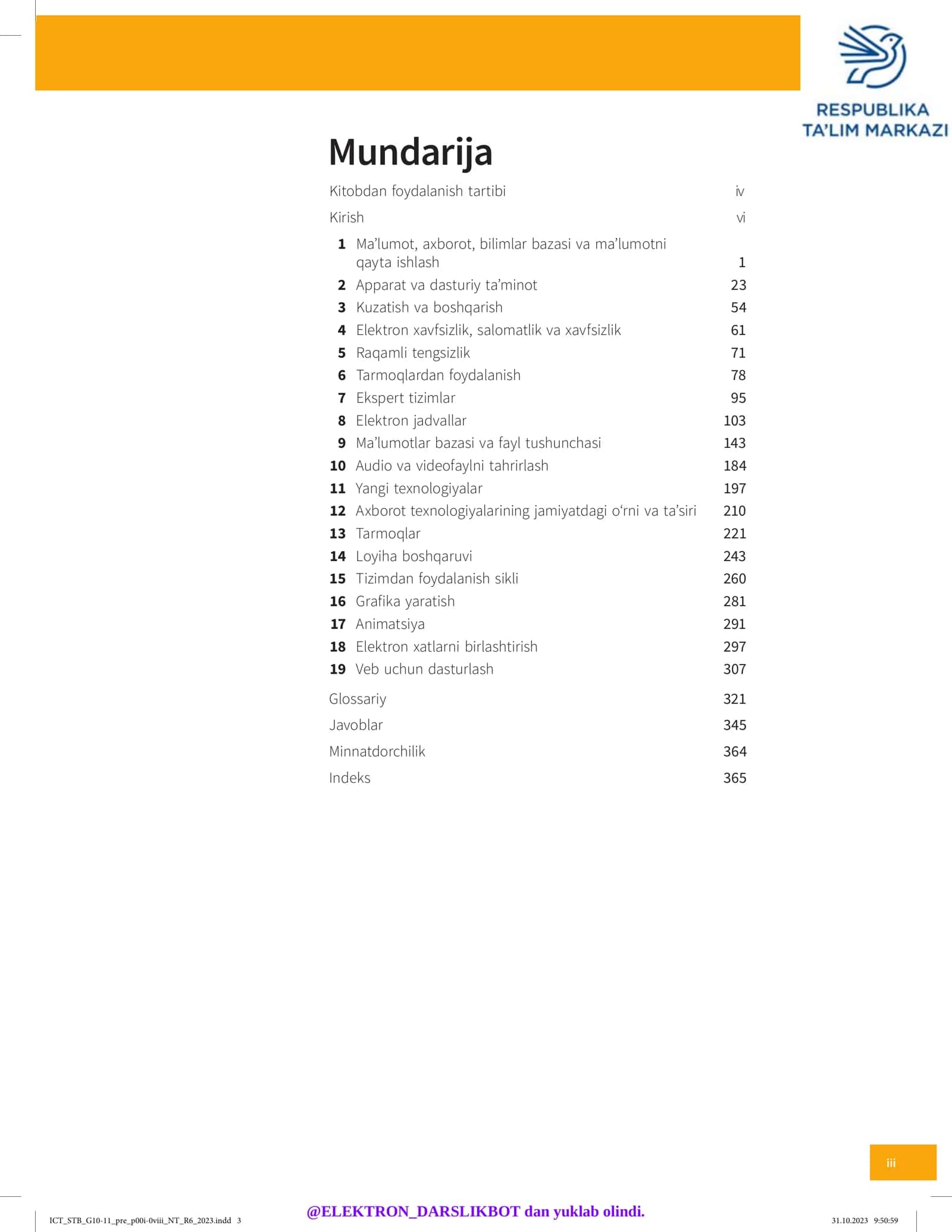 Informatika va axborot texnologiyalari 10-11-sinf 3