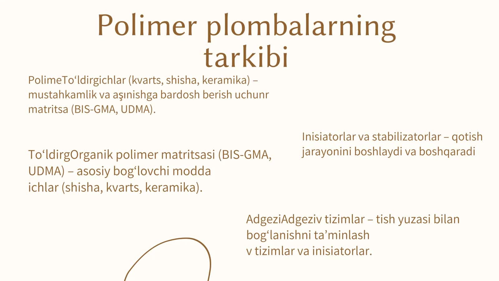 Toldirgichli polimer plomba ashyolari va ularning tasnifi 3