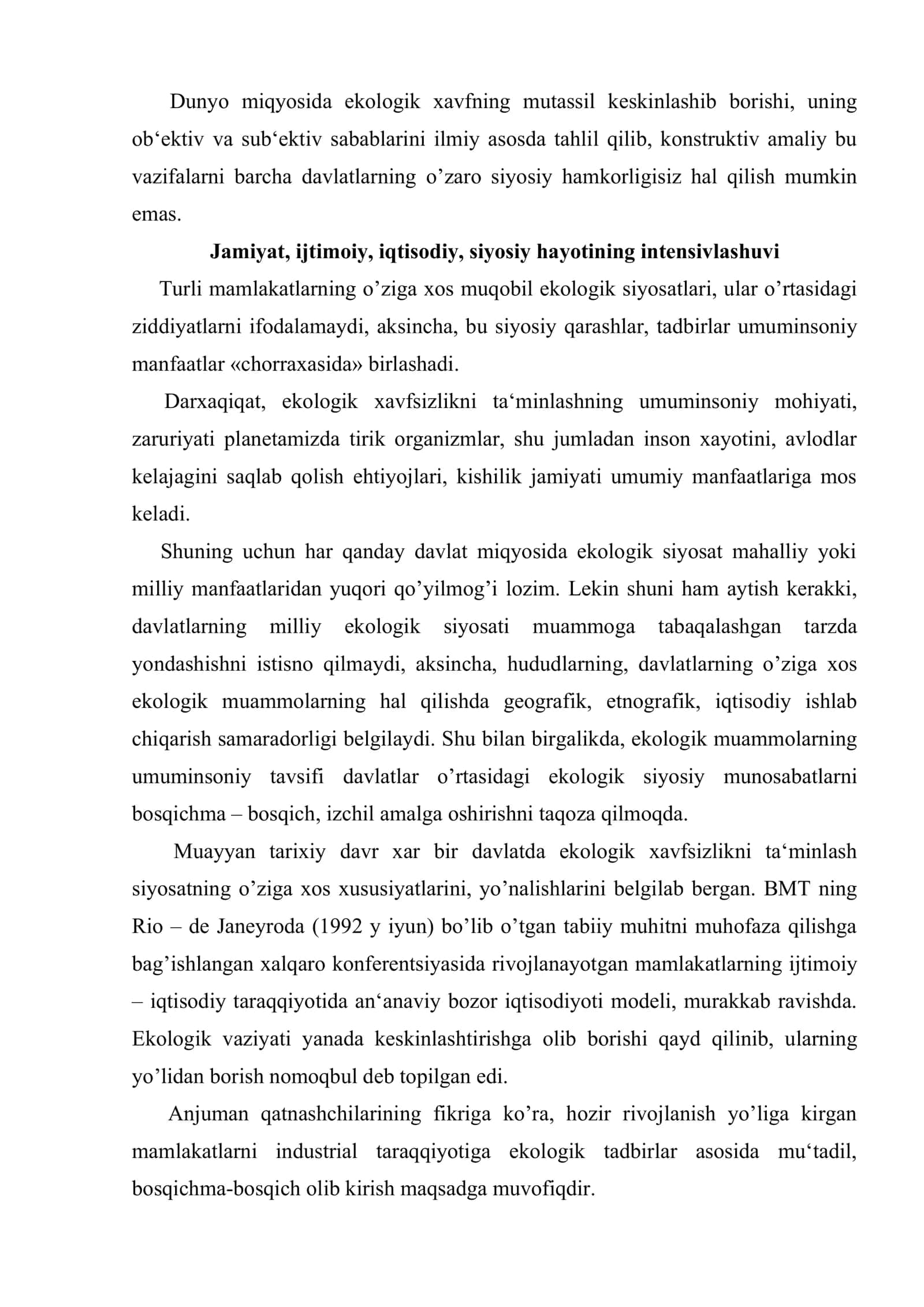 Ekologik xavfsizlikni ta‘minlashning umuminsoniy mohiyati 3