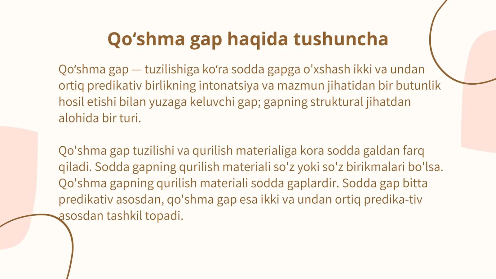 Mutanosib tarkibli qoʻshma gaplar 3