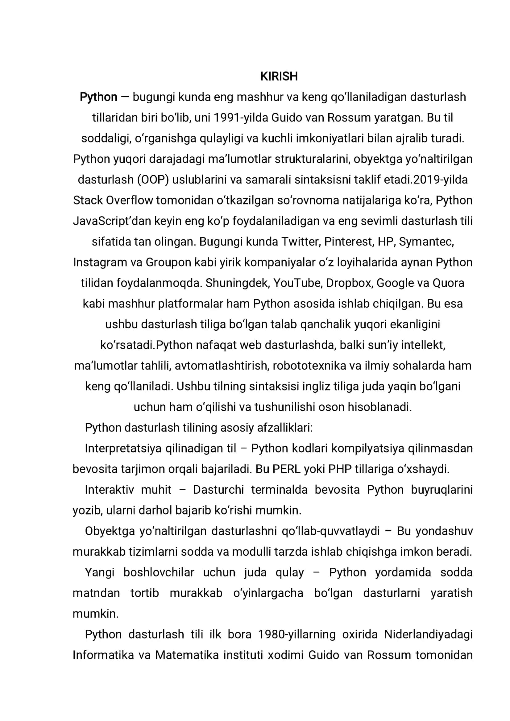 "PYTHON ALGORITMIK TILIDA DASTURLASH ASOSLARI" 3
