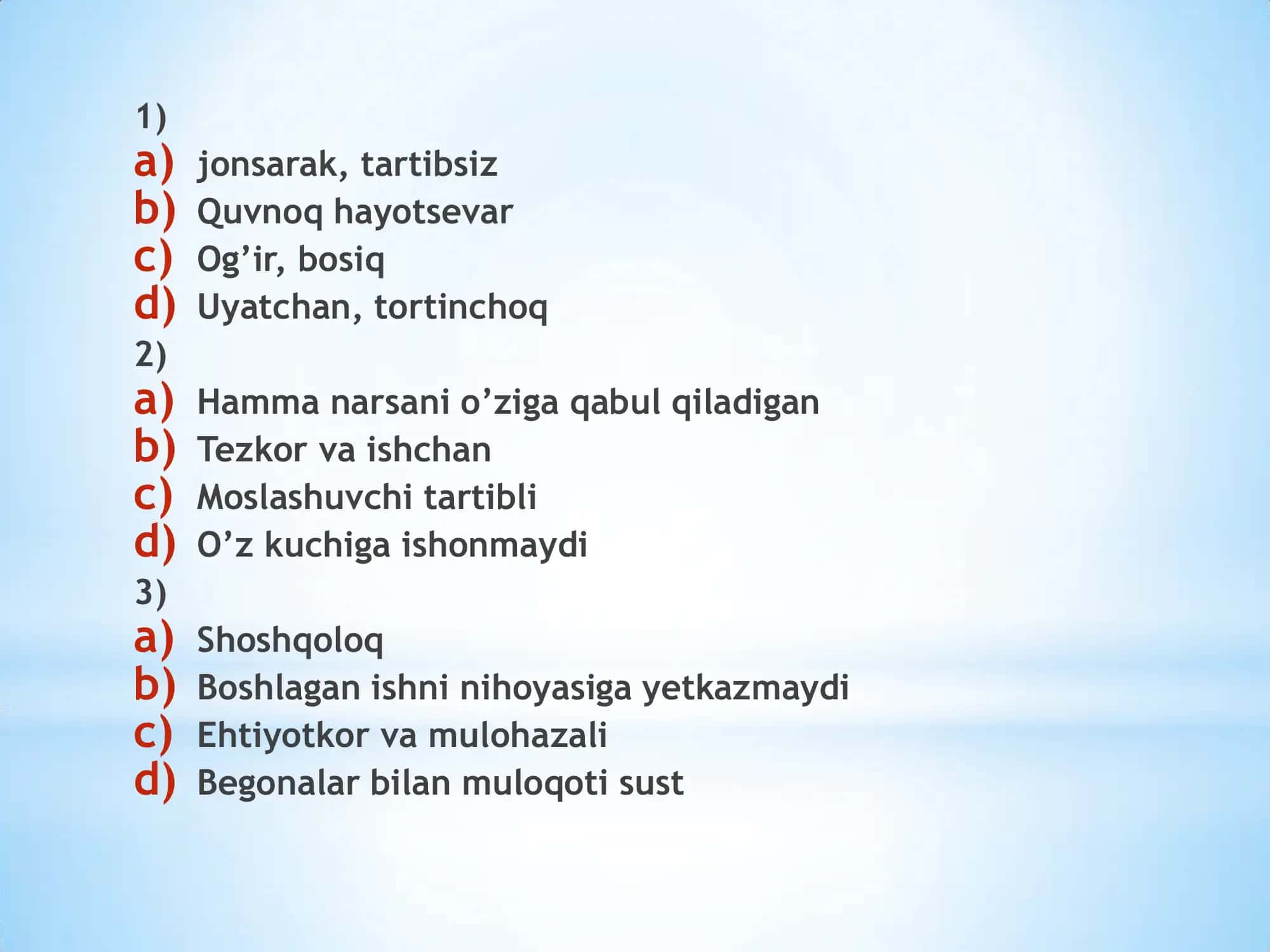 Temperament Testi 3