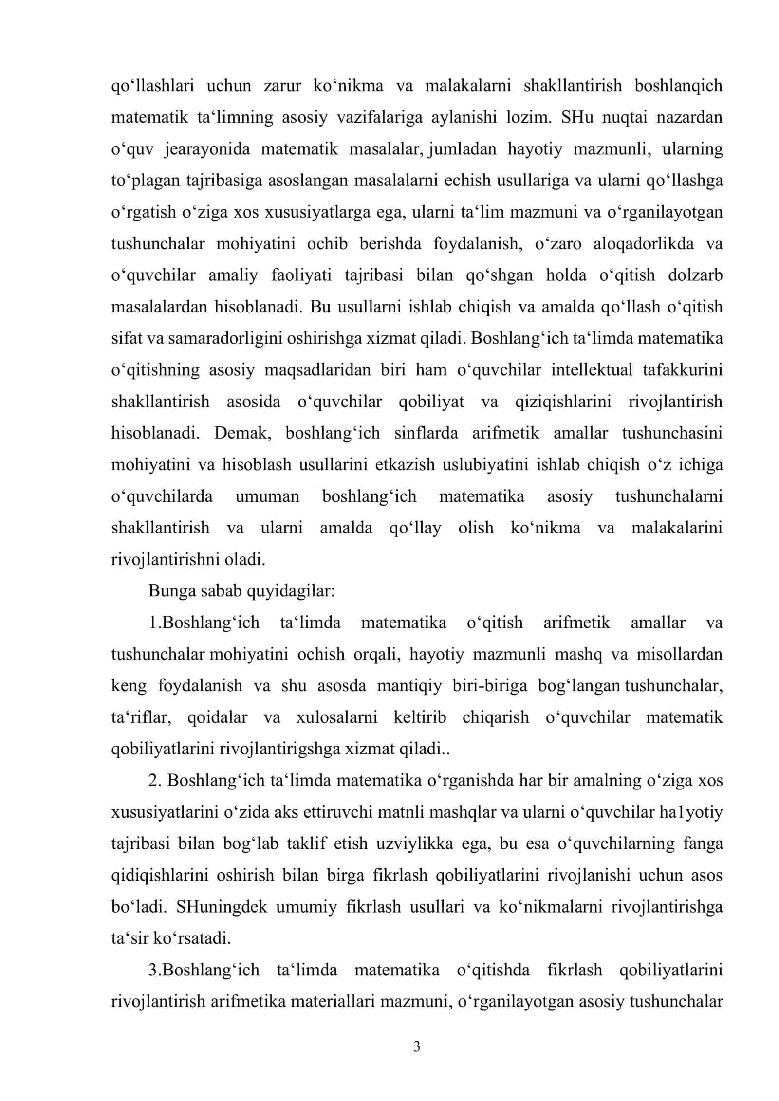 Boshlang‘ich sinfda matematikadan murakkab masalalar va ularni yechishga o‘rgatish metodikasi 3