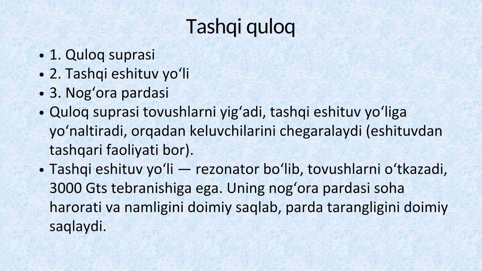Eshituv va vestibulyar aʼzolar 3