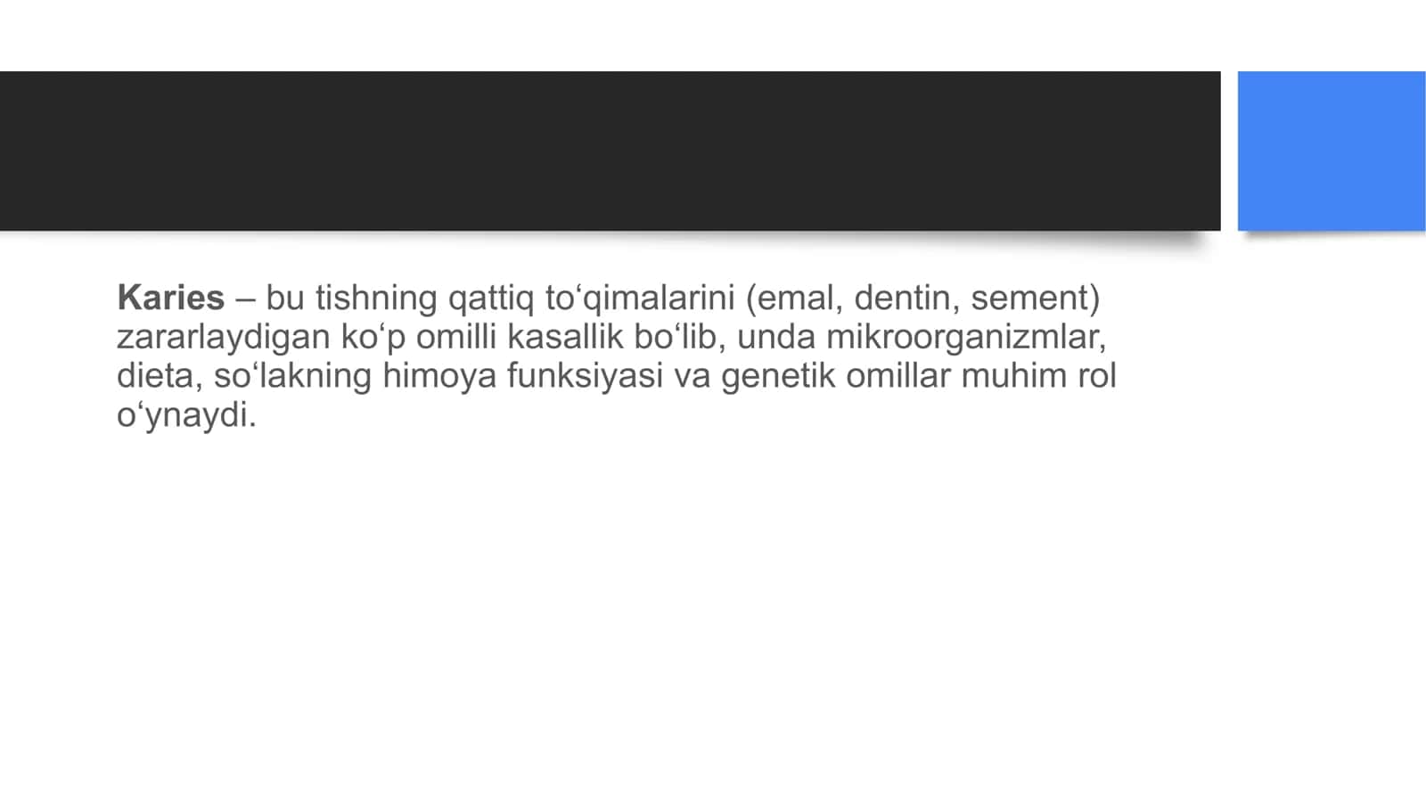 Tish kariesi va kariesorezistentlikning mikrobli omillari 3