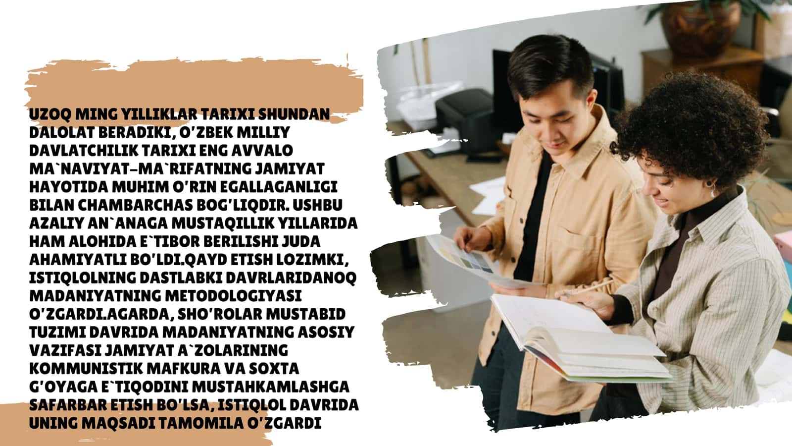 MA'NAVIY HAYOTDAGI O'ZGARISHLAR MADANIY TARAQQIYOT 3