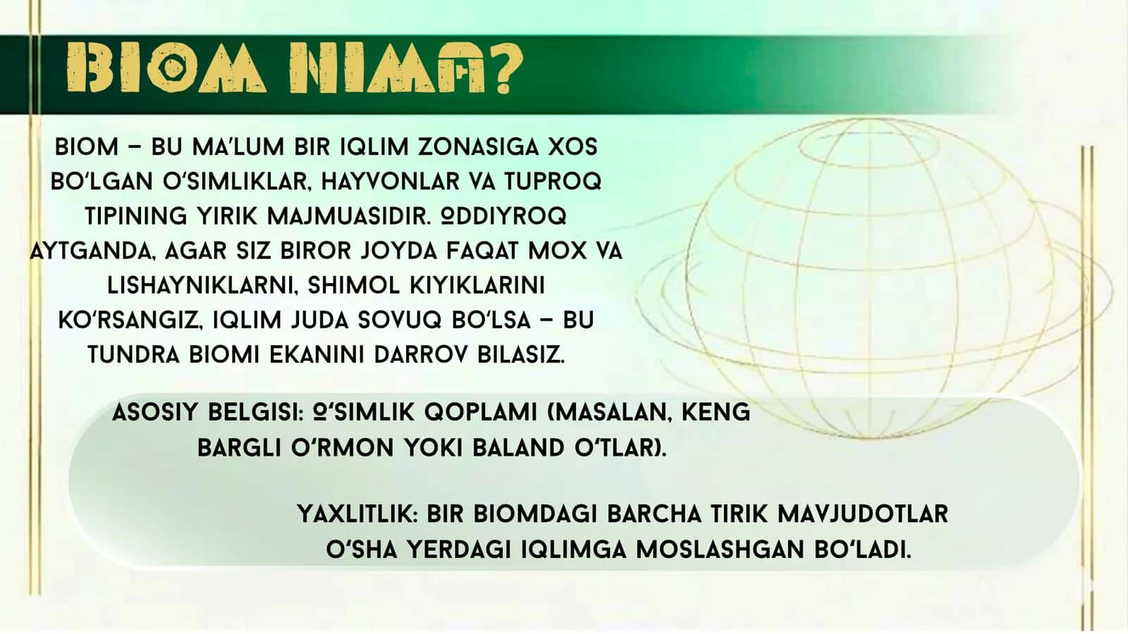 Quruqlik yuzasidagi biomlar 3