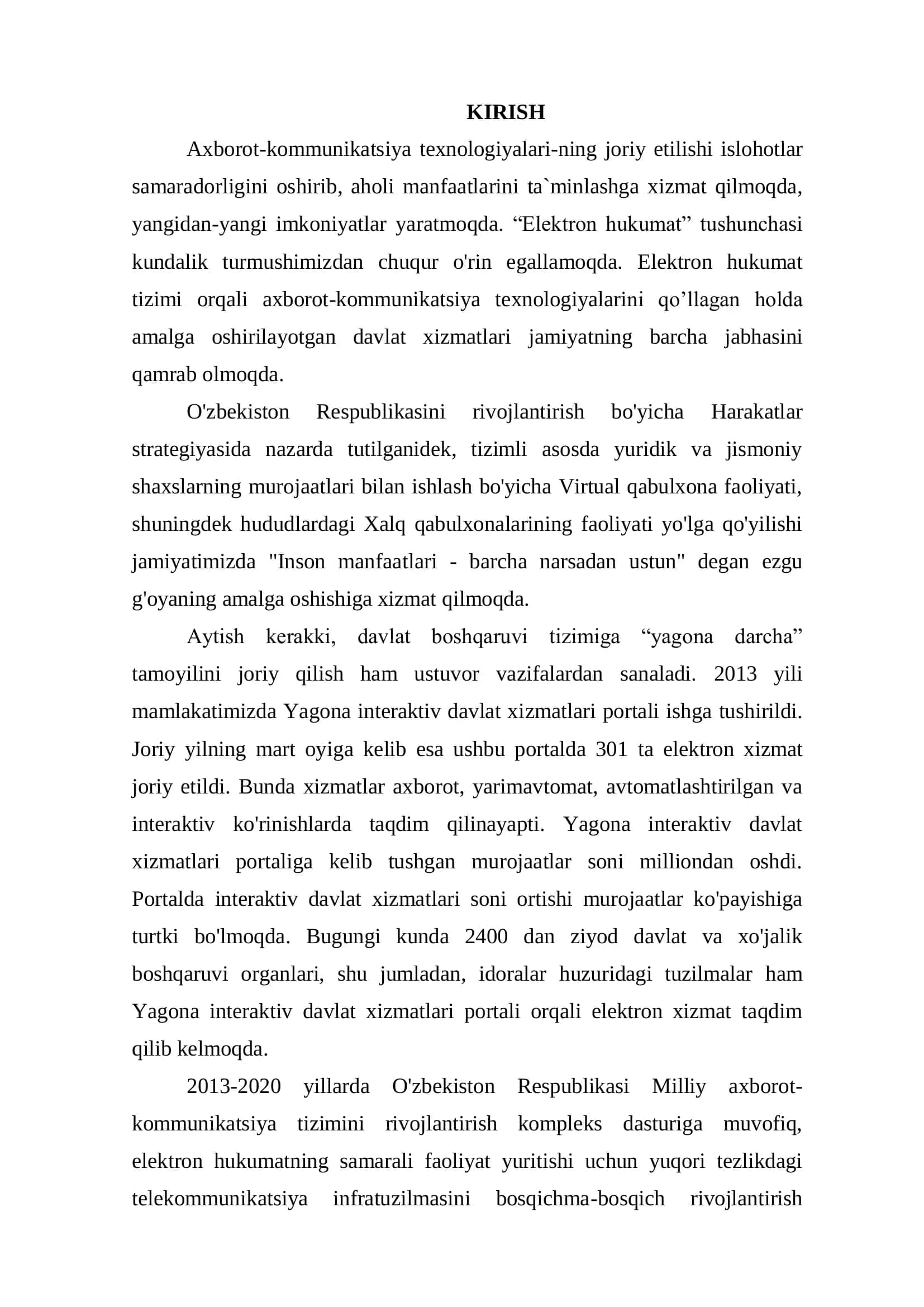 Murojaatlar bo’yicha ish yuritish - REFERAT 3